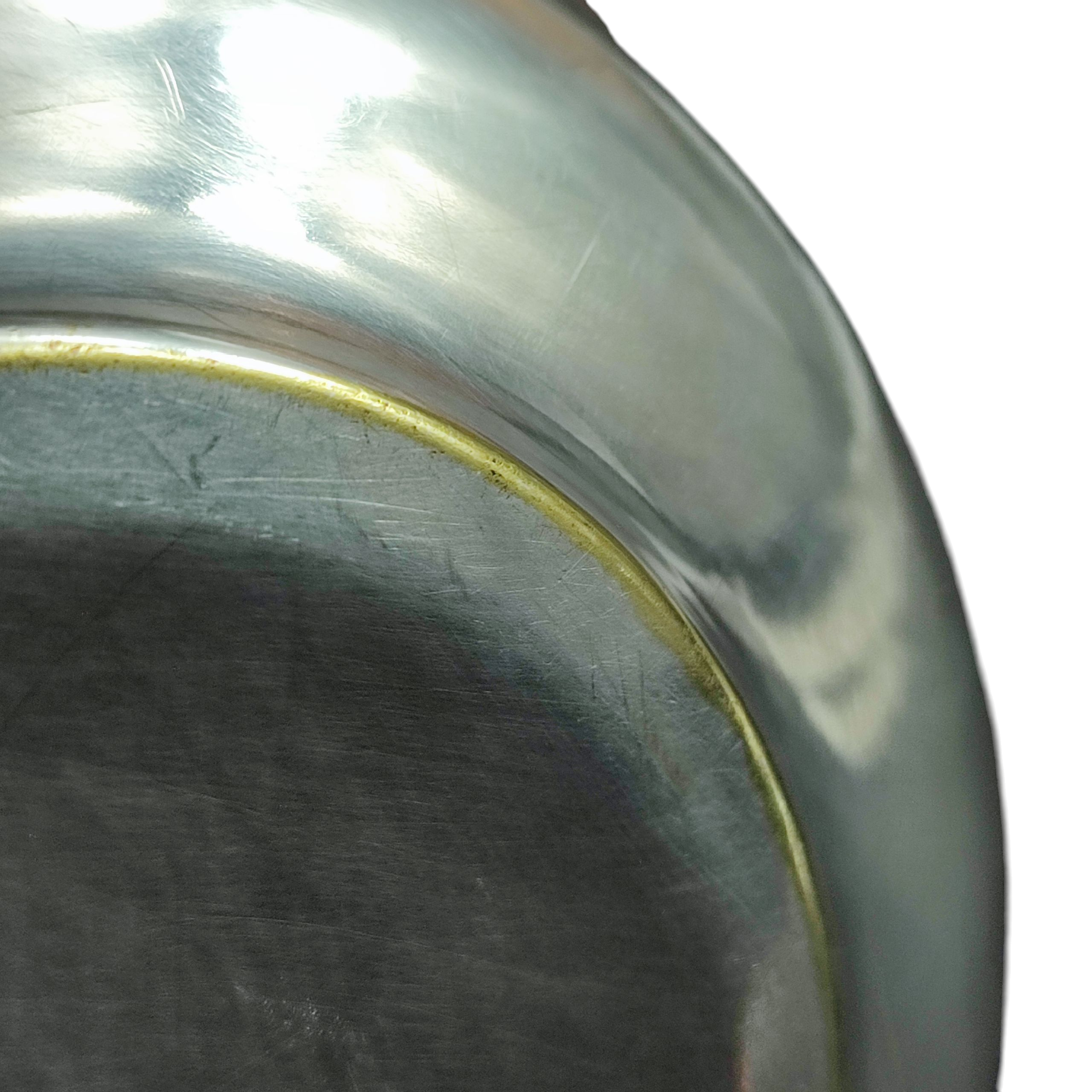 Présentoir à caviar plaqué argent avec bol en verre ciselé - Photo 7