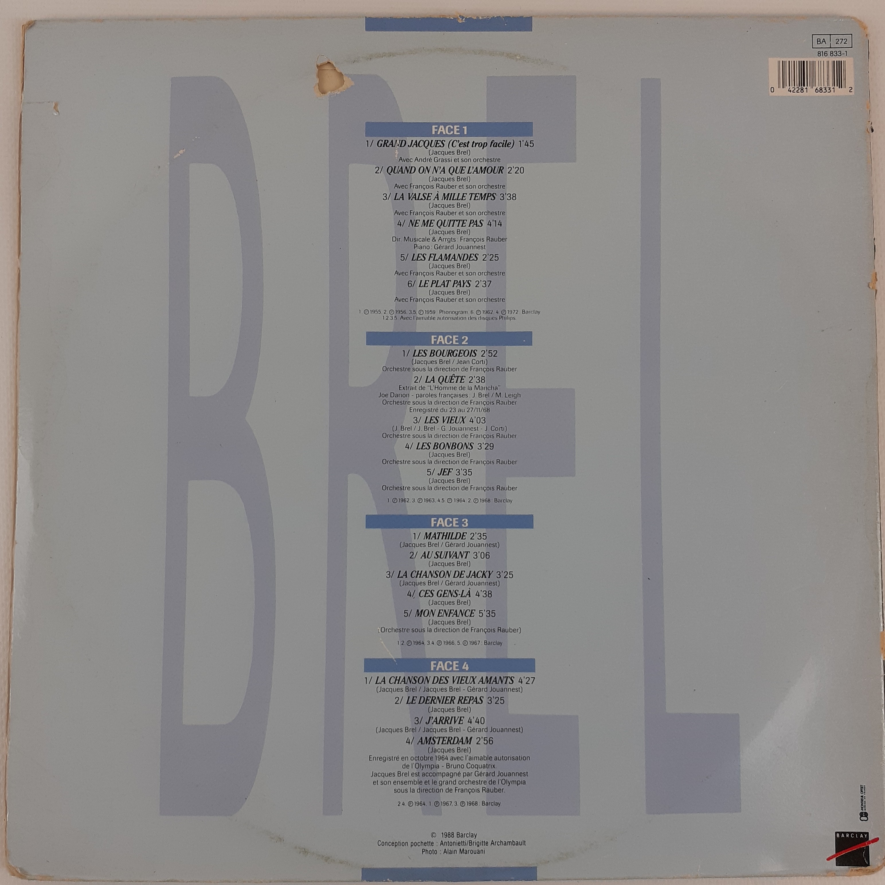 Voir photo 6 de Brel quinze ans d'amour 1988 Brel quinze ans d'amour 1988 Très bon état - Vue 6 -
