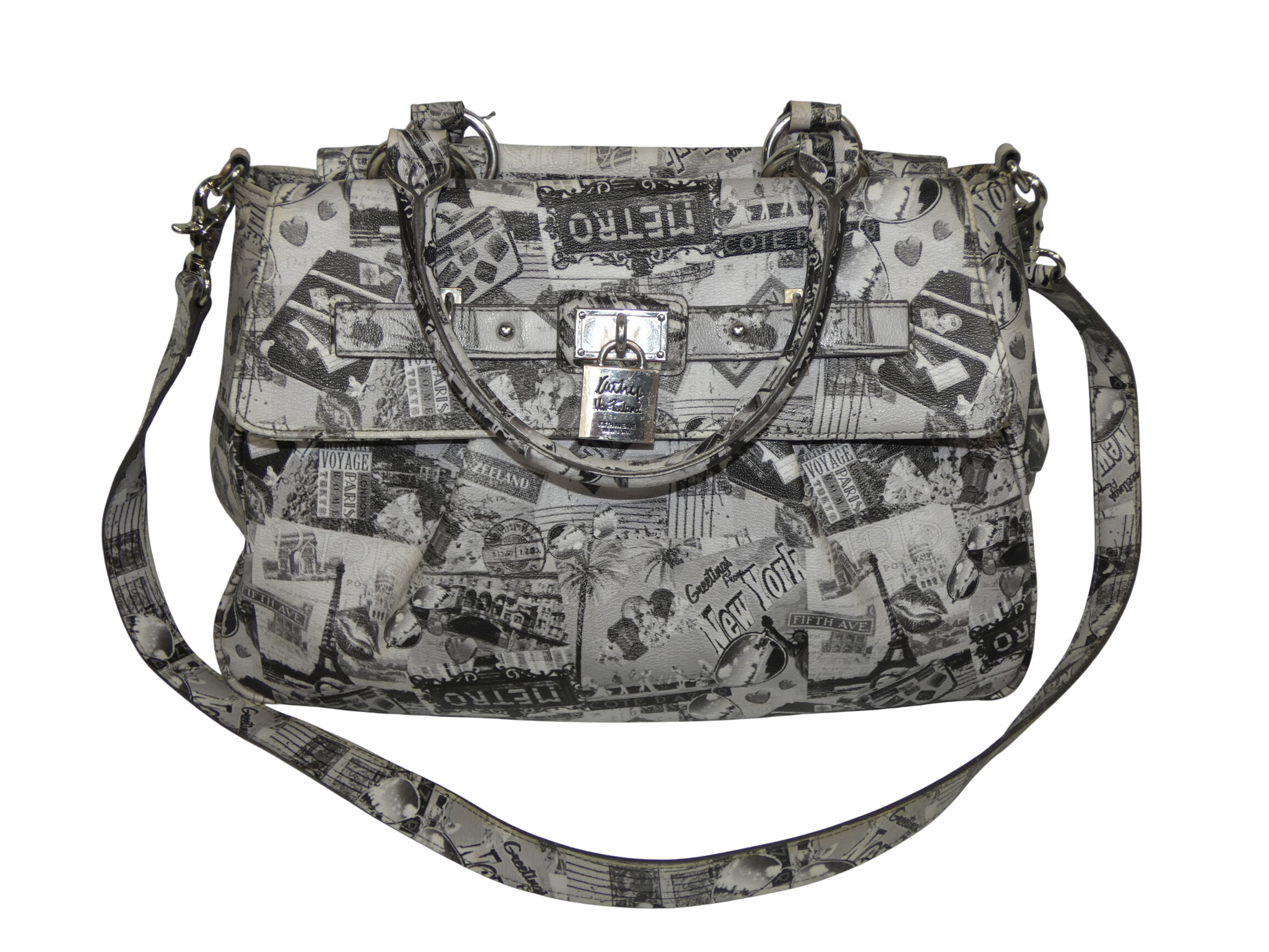 Sac à main à bandoulière en synthétique de marque KATHY VAN ZEELAND New York  -  reconditionné disponible sur Label Emmaüs