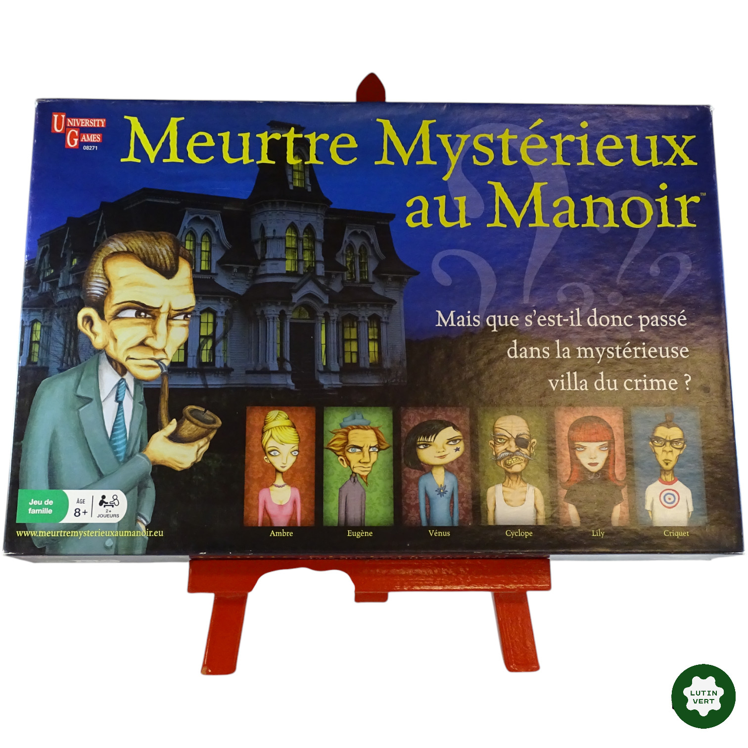 Meurtre Mystérieux au Manoir d'occasion UNIVERSITY GAMES - Dès 8 ans | Ref 9137  -  reconditionné disponible sur Label Emmaüs