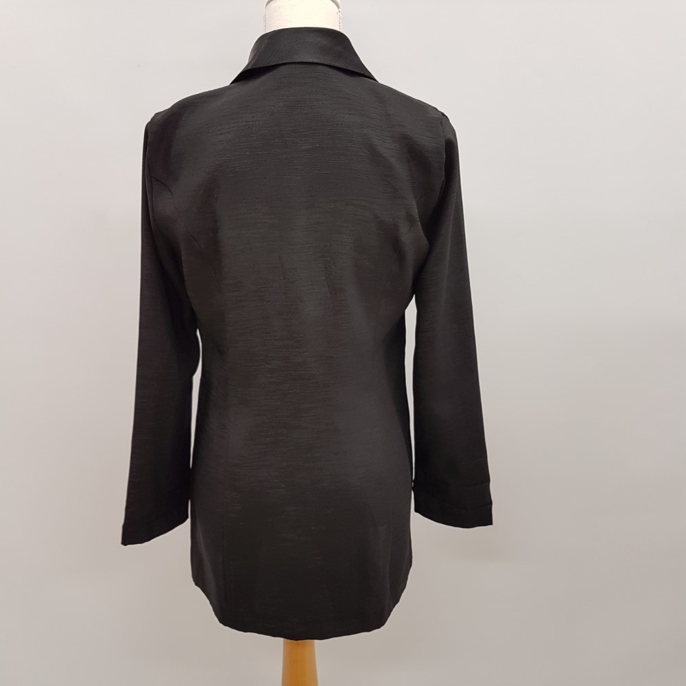 Veste de fêtes noire en tissu brillant - CANDA - taille 40 - Photo 2