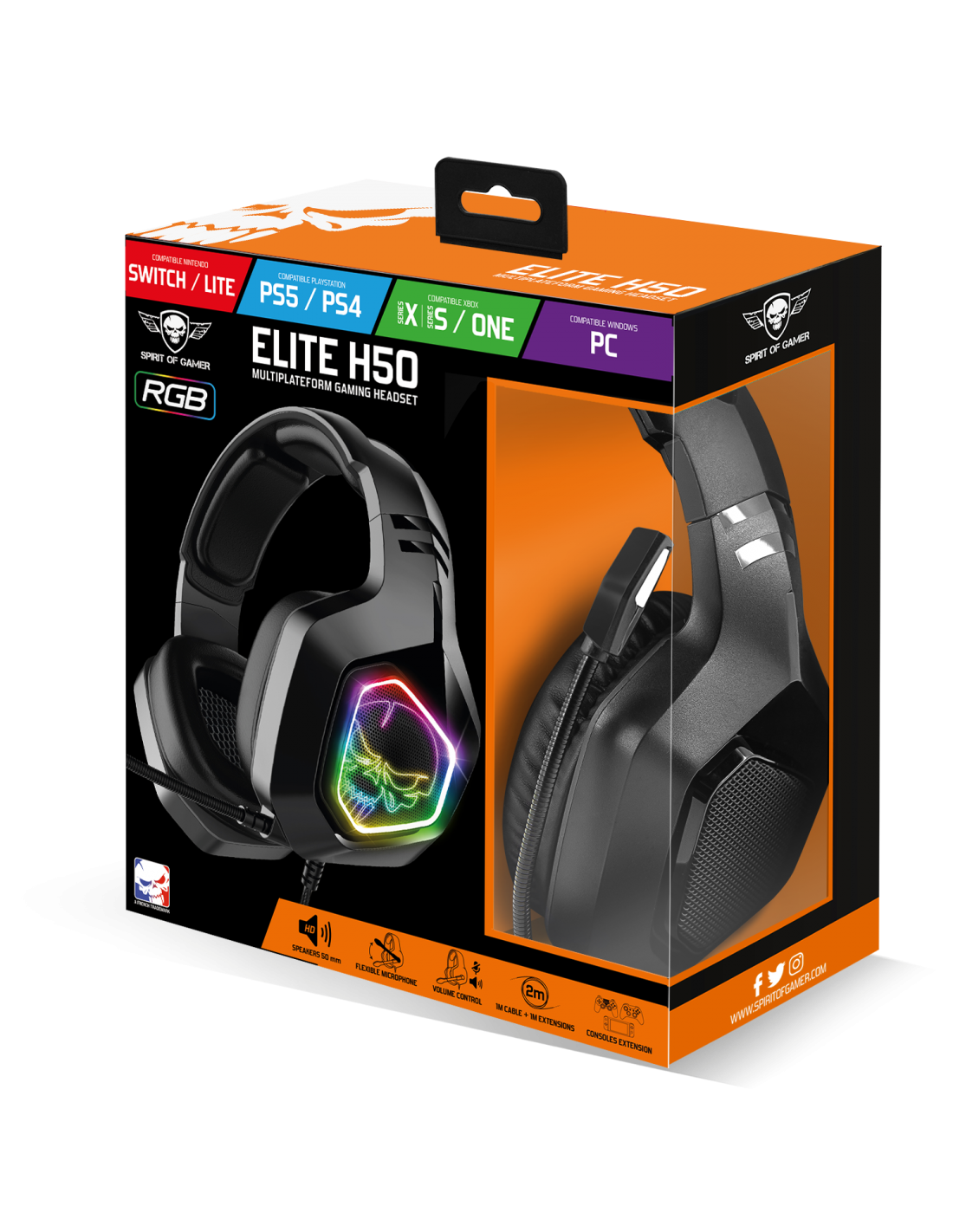 Casque gamer Spirit Of Gamer - ELITE-H50 Dark édition - Photo 4