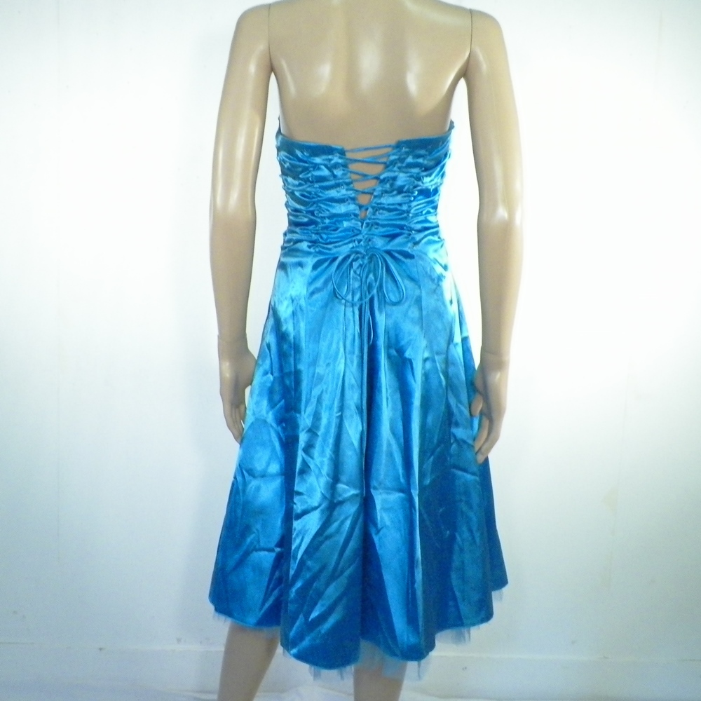 Robe Cocktail Bleu JUJU&CHRISTINE Taille S Bon état - Vue 6 - 