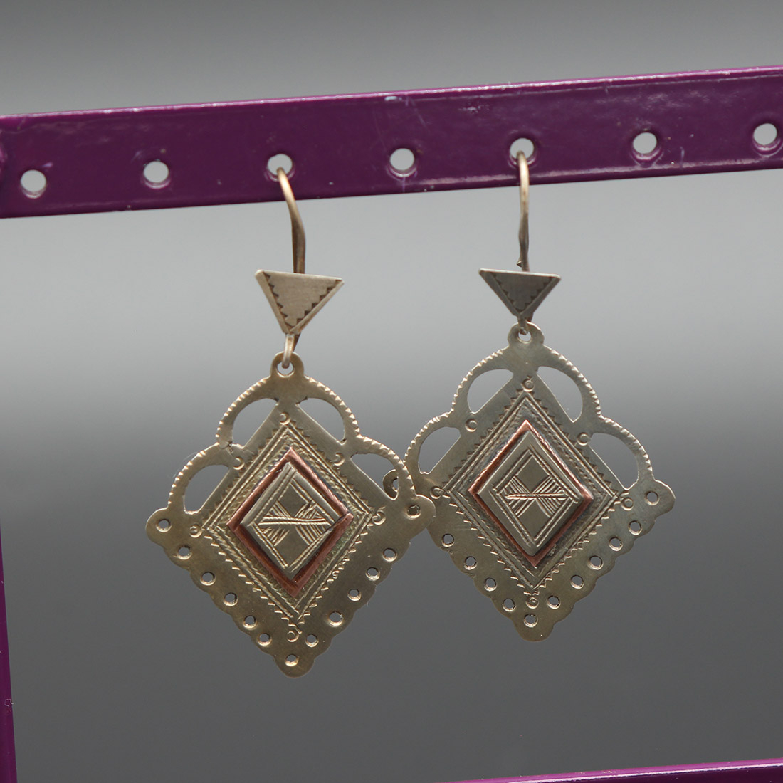 2 paires de boucles d'oreille artisanales nord-africaines Bon état - Vue 4 - 