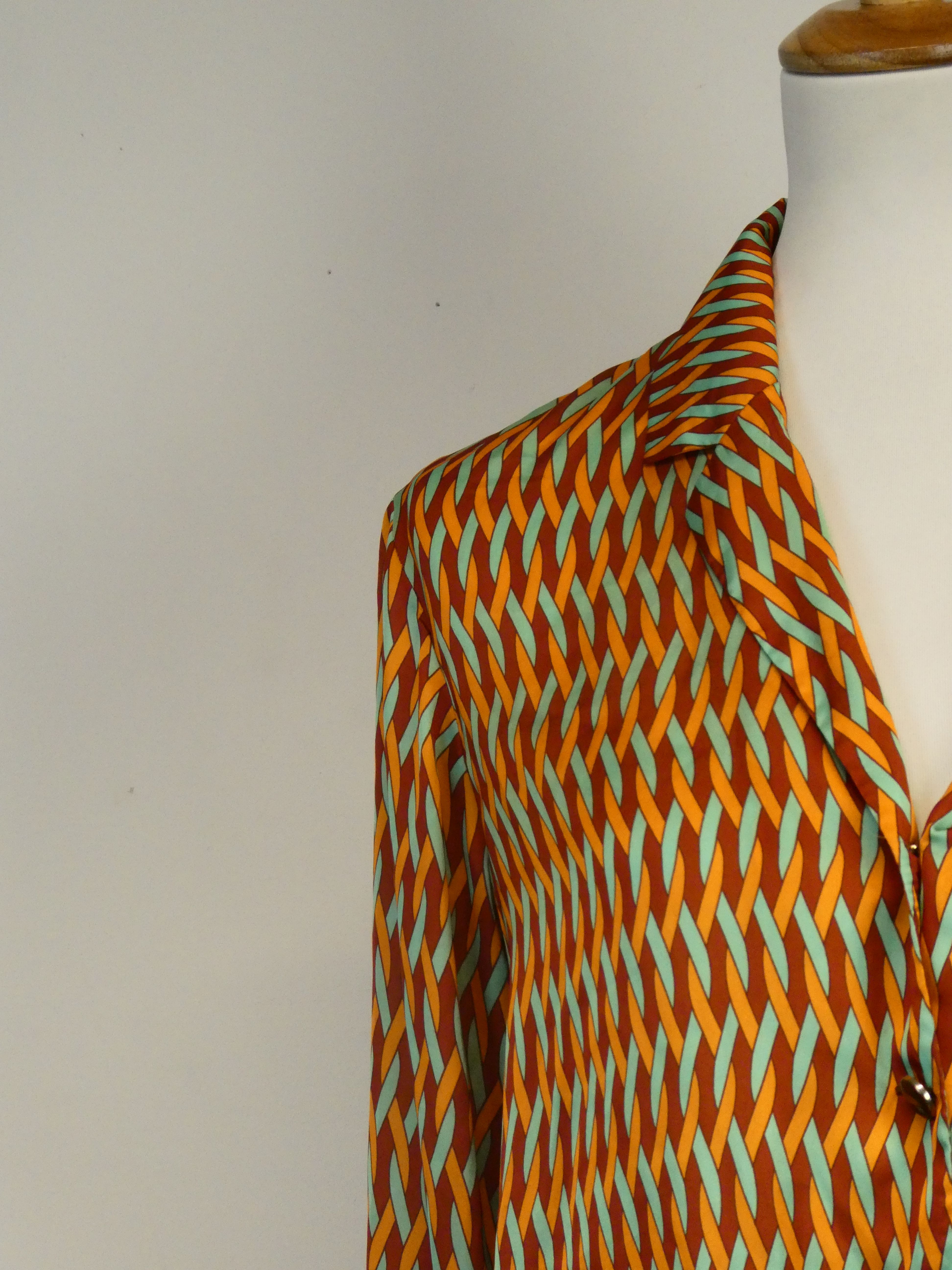 Pimkie chemise manches longues encolure tailleur à motif linéaire - Taille L - Photo 4