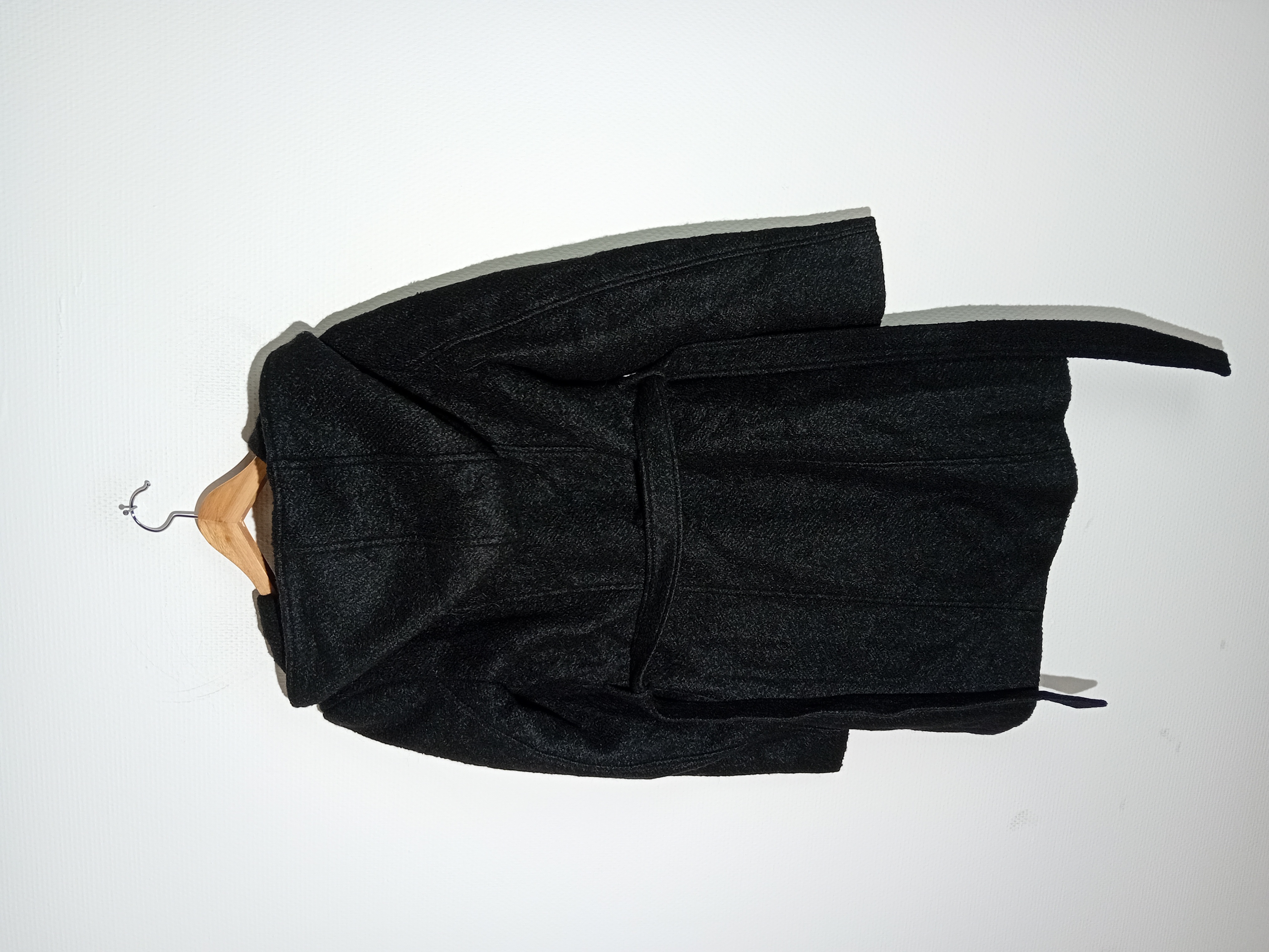 Manteau Noir Anna Field À Capuche Ceinturé S 36 (T3691) Très bon état - Vue 8 - 