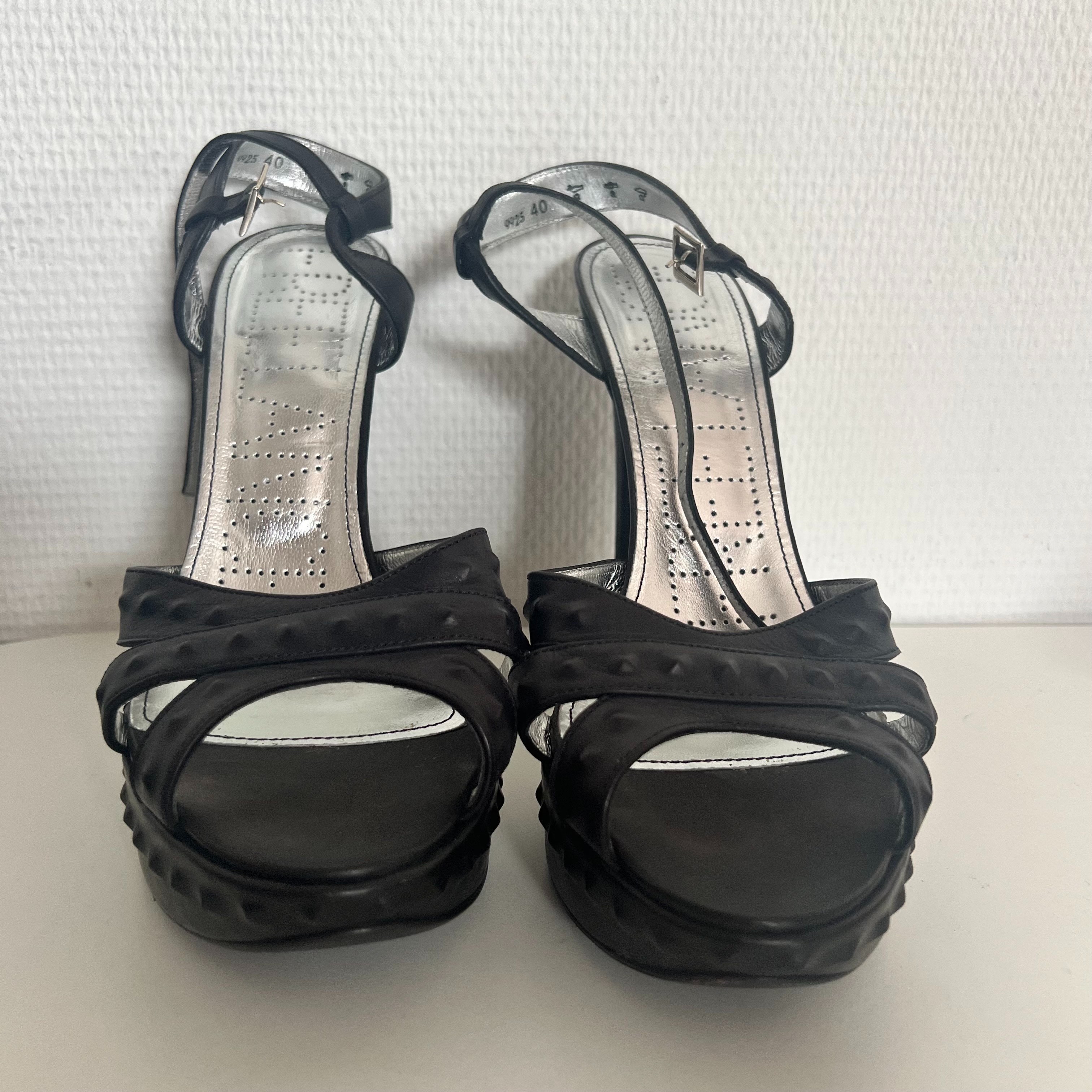Sandales à talons Freelance, Noir, femme T40 - Photo 2