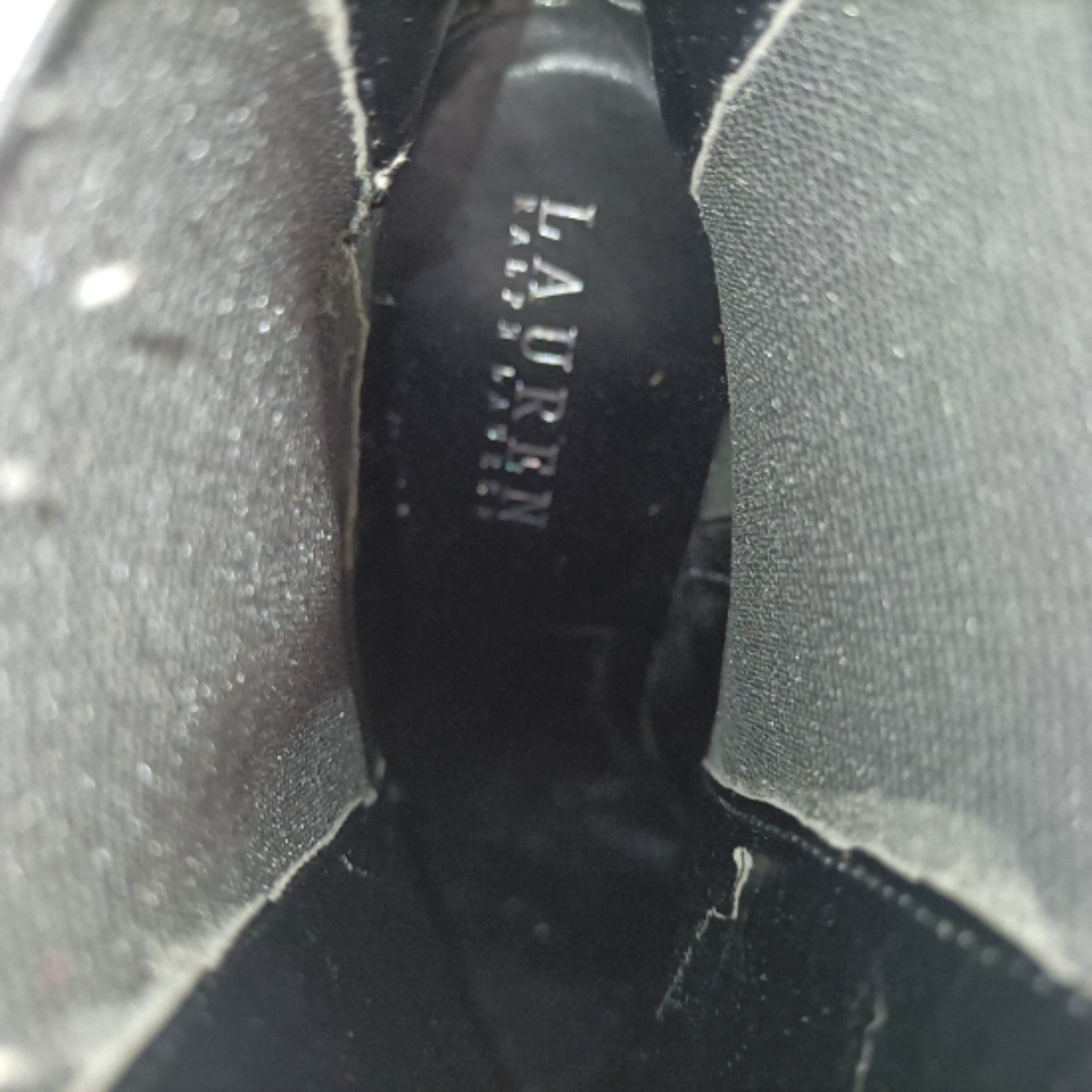 Bottines à talon en daim noir Ralf Lauren - 42 - Photo 6