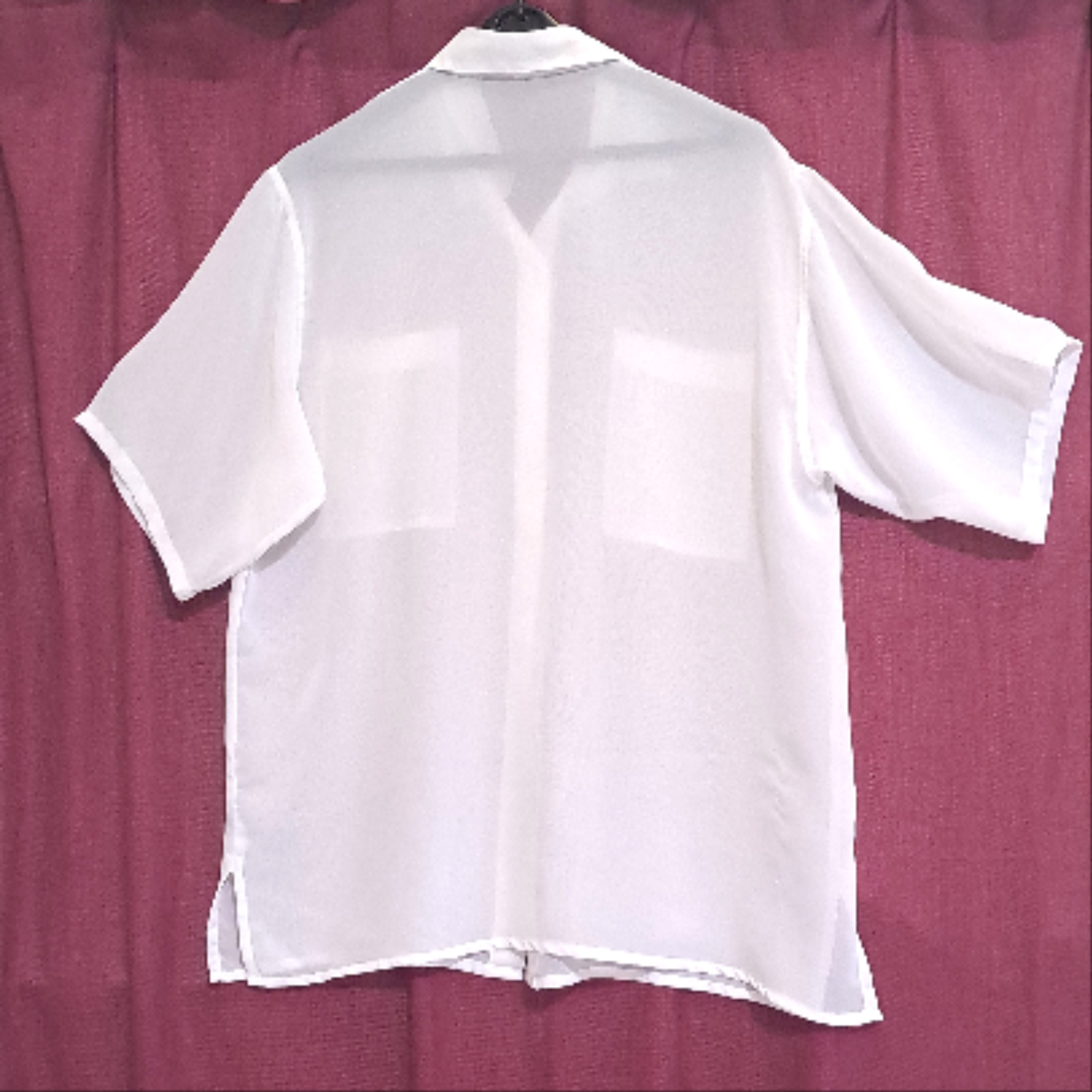 CHEMISIER Blanc Transparent - Taille 48 - Photo 4