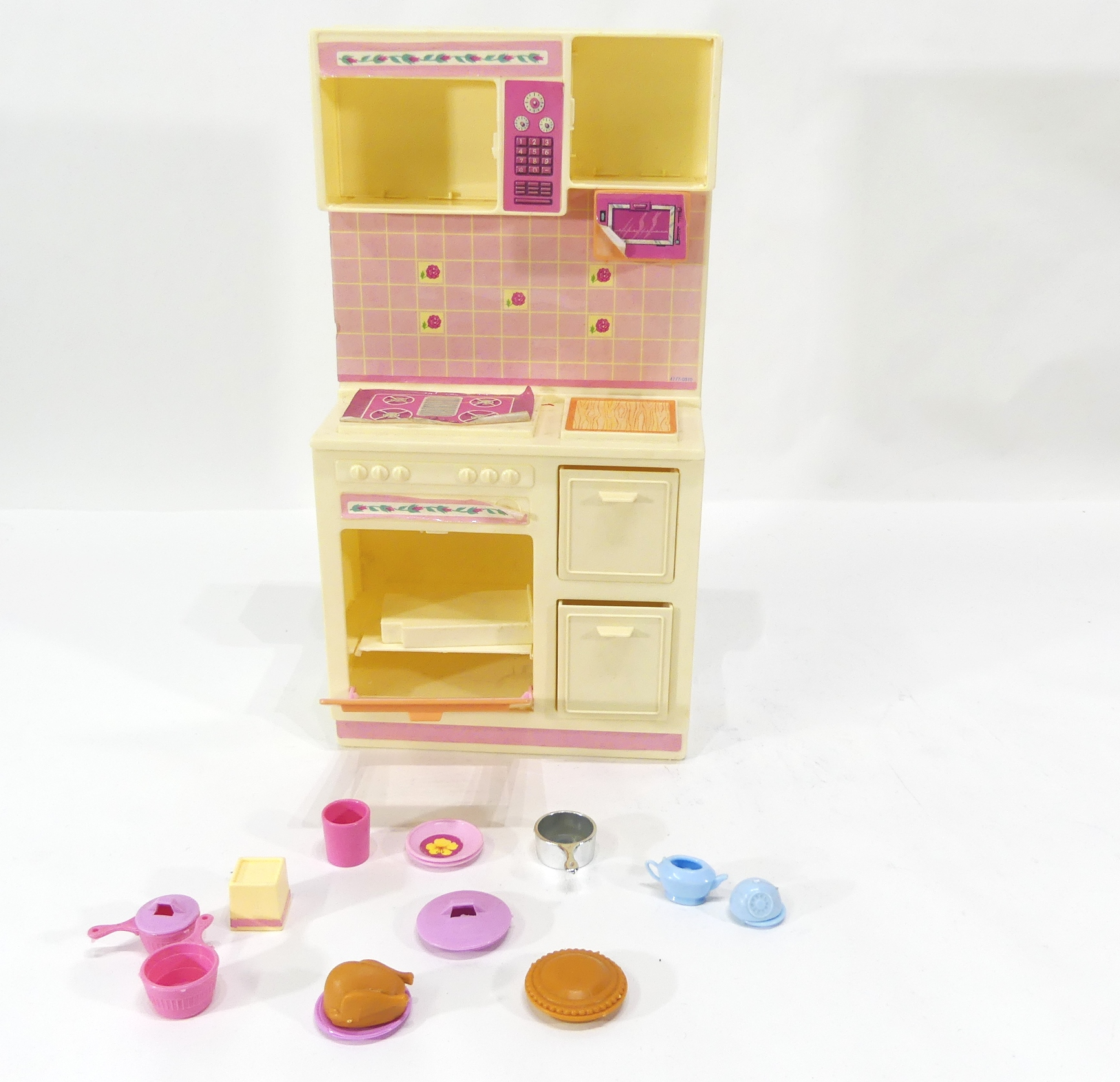 Lot de deux BARBIE Espace cuisine et frigo MATTEL année 1987 dans leur boîte d'origine - État correct - Photo 18