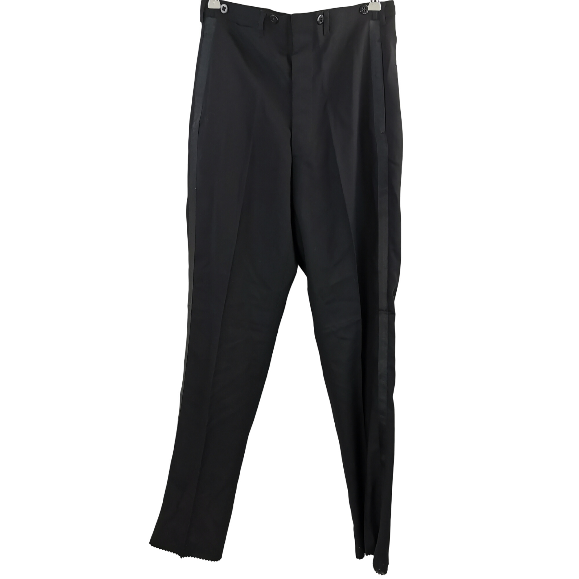 Pantalon de smoking noir à bande satinée 40 (estimée) Très bon état -  reconditionné disponible sur Label Emmaüs