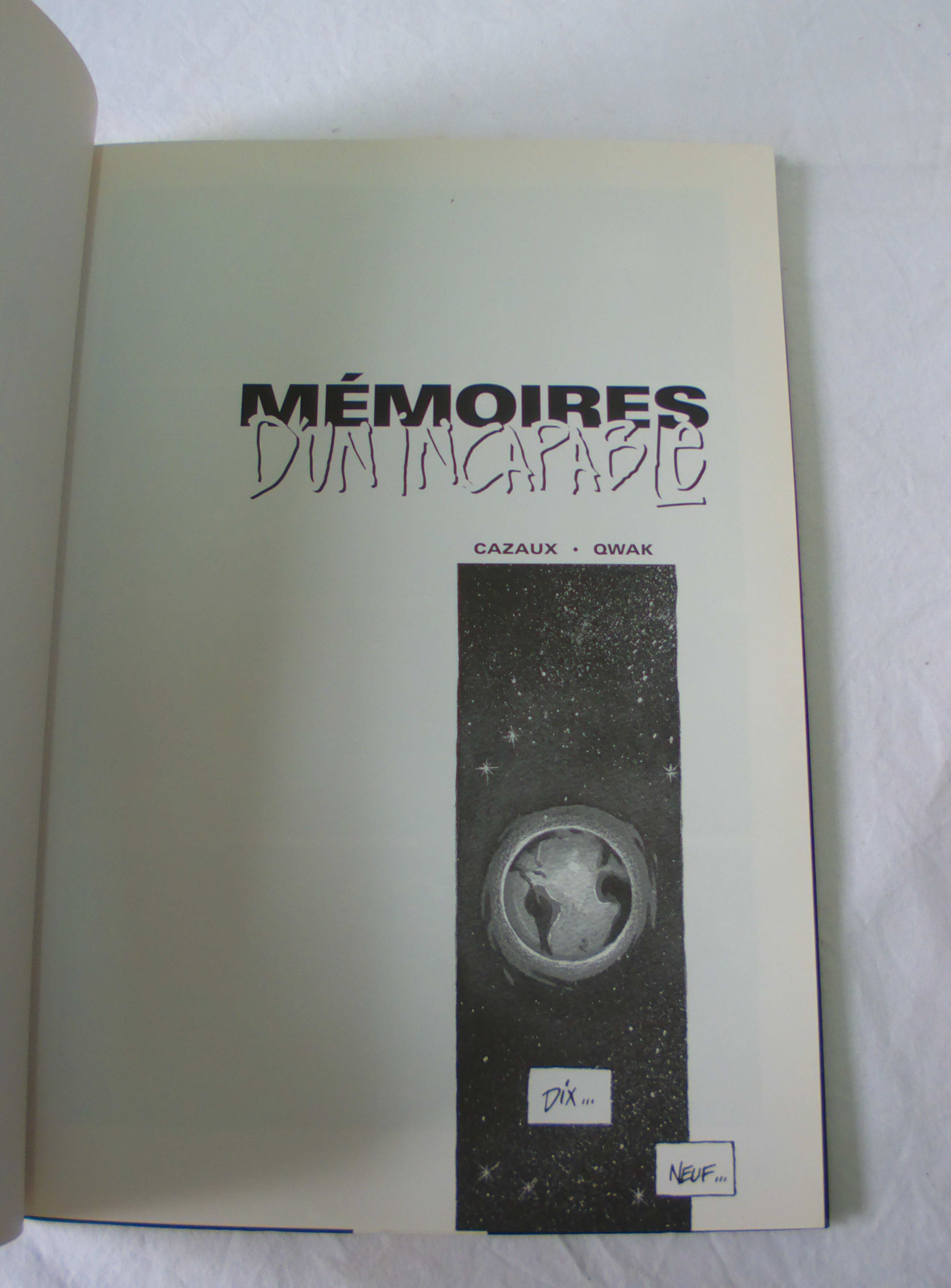 Livre BD: Mémoires d'un incapable de Cazaux et Qwak, 1998 - Photo 1
