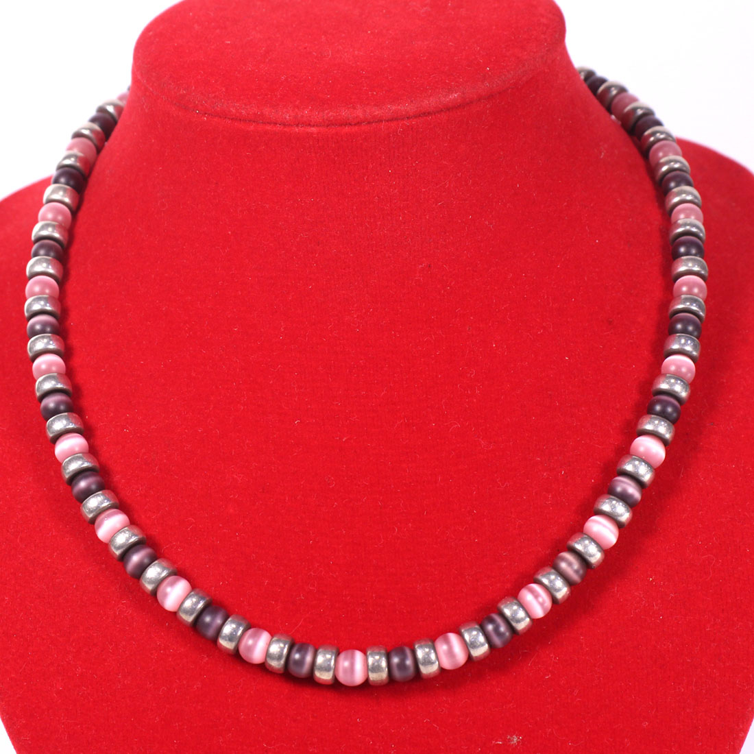 Collier Clio Blue en argent rose et gris  -  reconditionné disponible sur Label Emmaüs