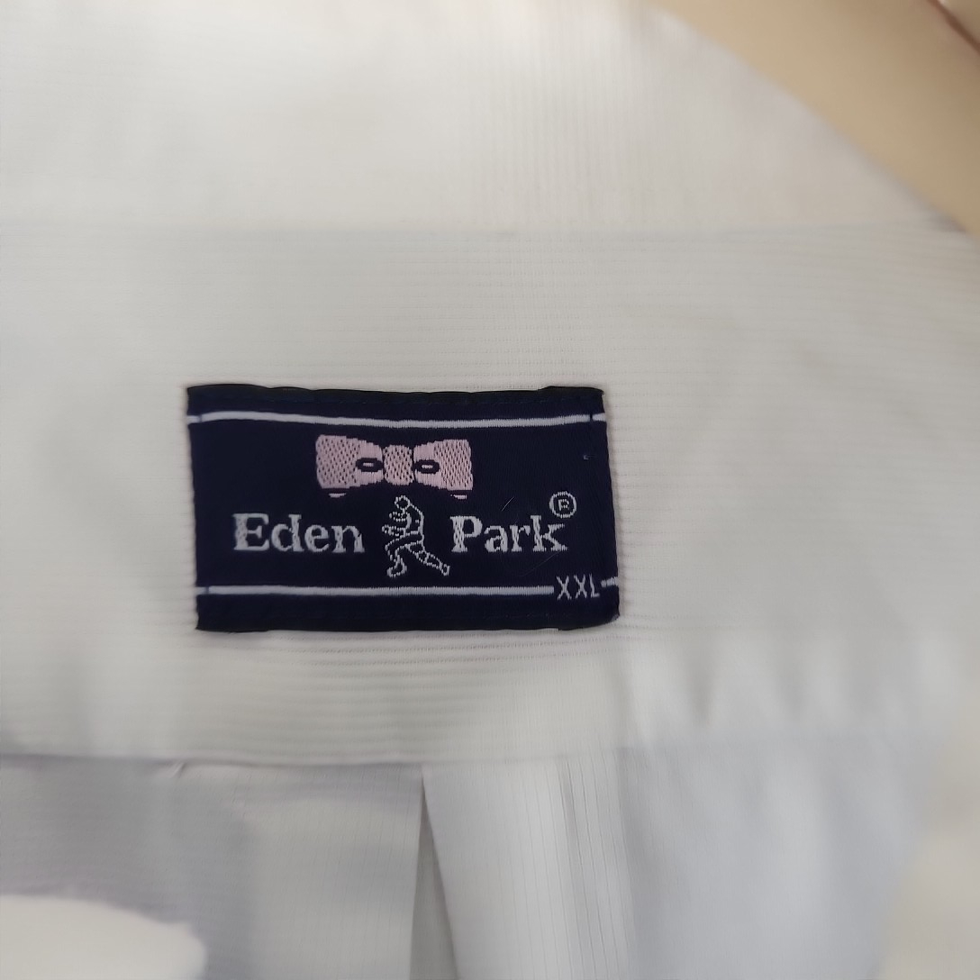 Eden Park – chemise blanche, bleue à carreaux en coton - Taille XXL mesures Carrure Poitrine 58 cm Longueur= 82 cm Très bon état - Vue 3 - 