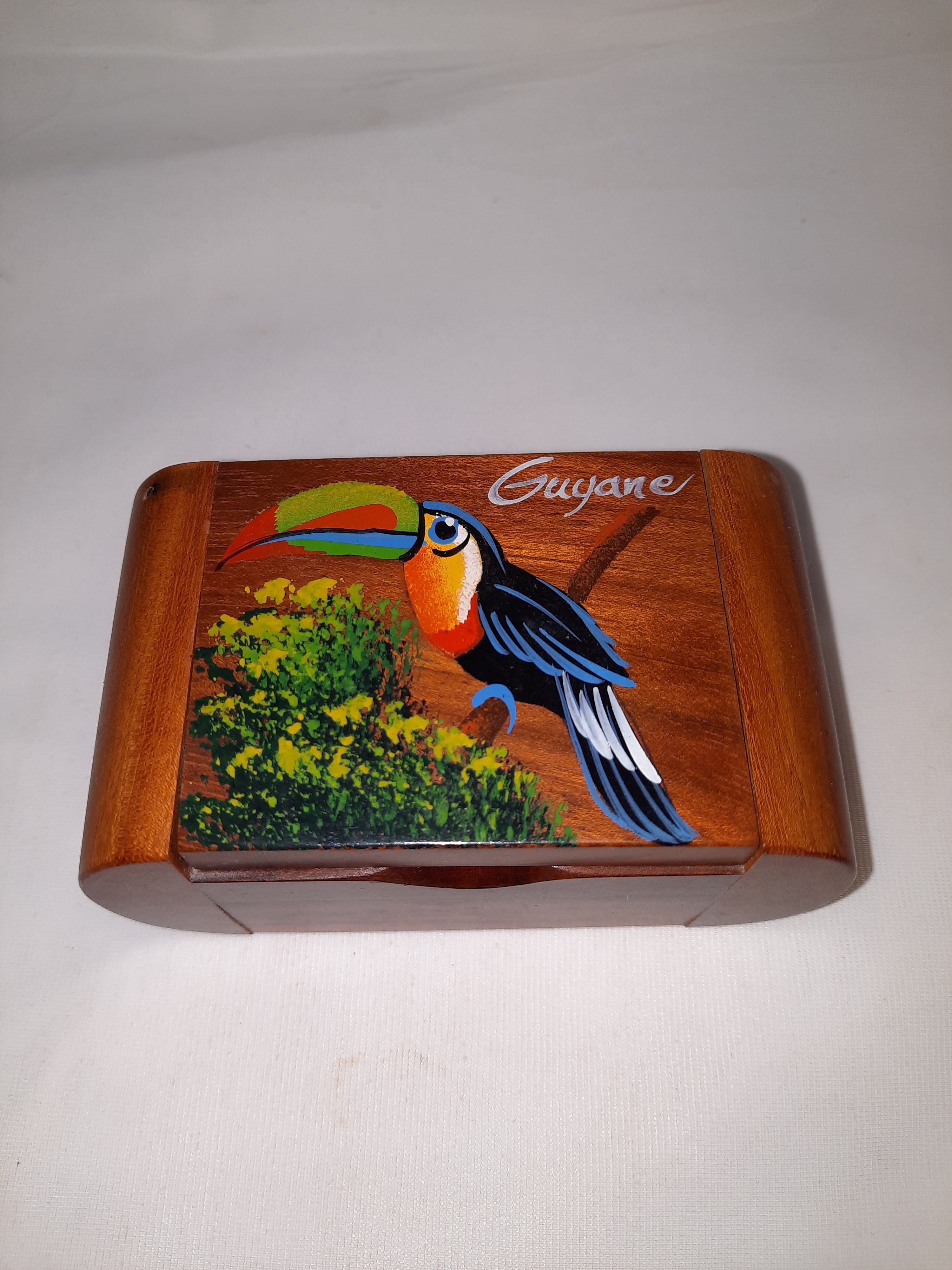 Petite boite à bijoux peinte Toucan État correct - Vue 2 - 