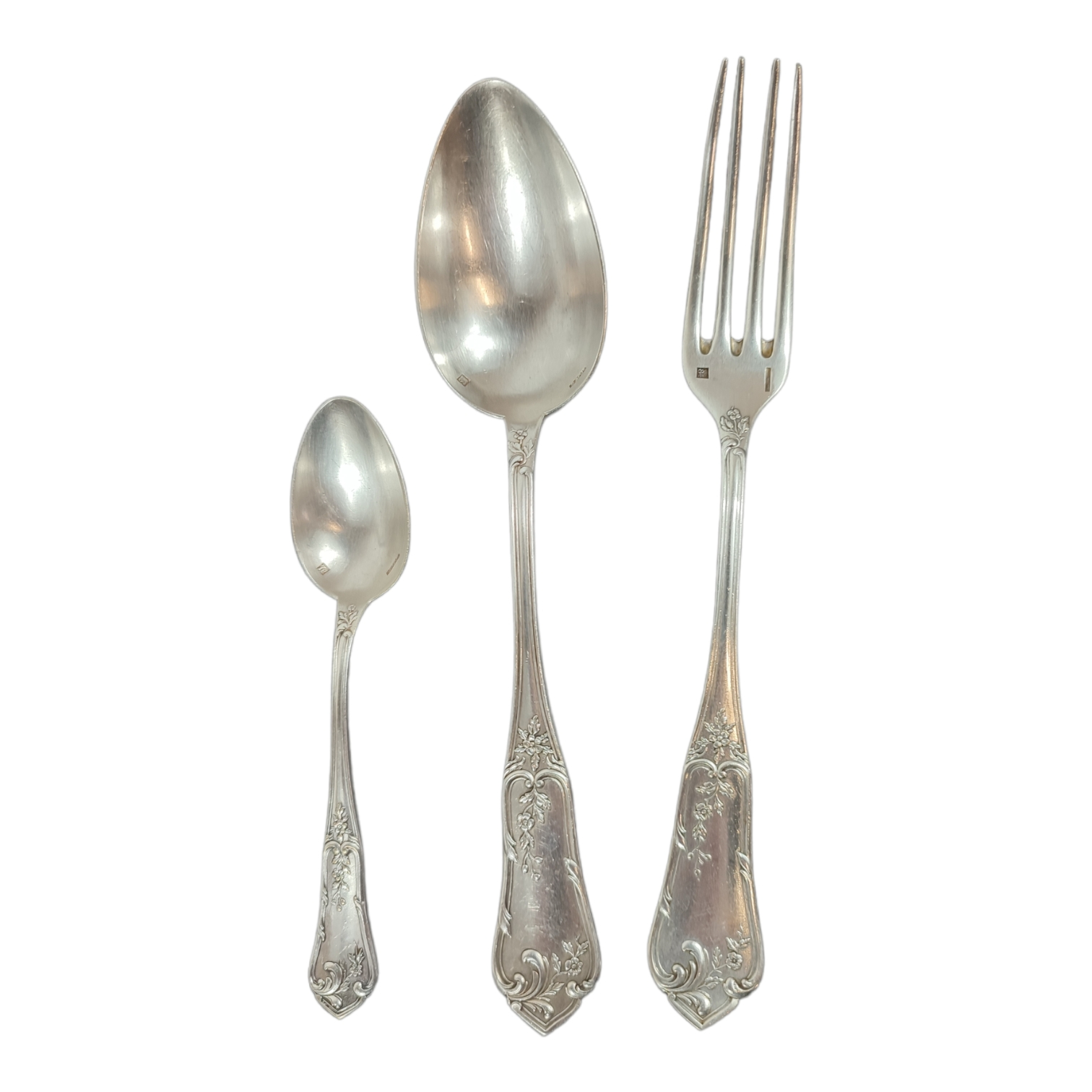 Ménagère 25 pièces (pour 8 personnes) plaquée argent orfèvre BOULENGER - État correct - Photo 3