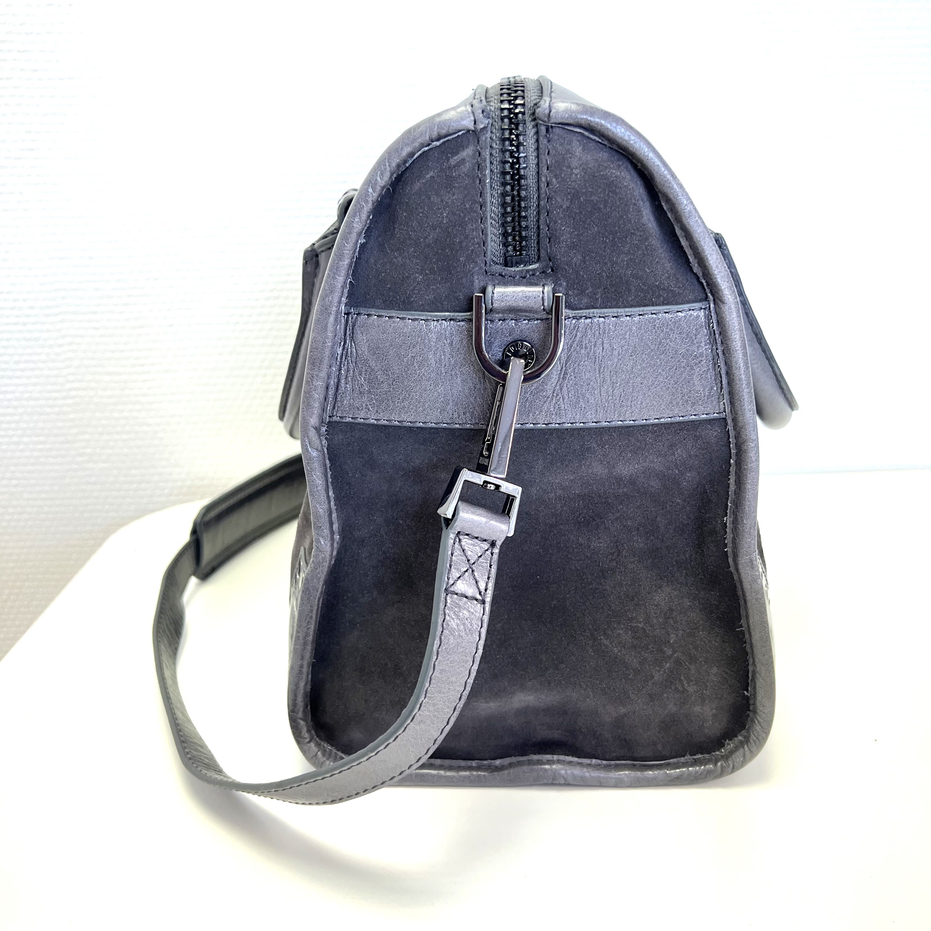 Sac à main Zadig&Voltaire Sunny en cuir daim gris  Très bon état - Vue 3 - 
