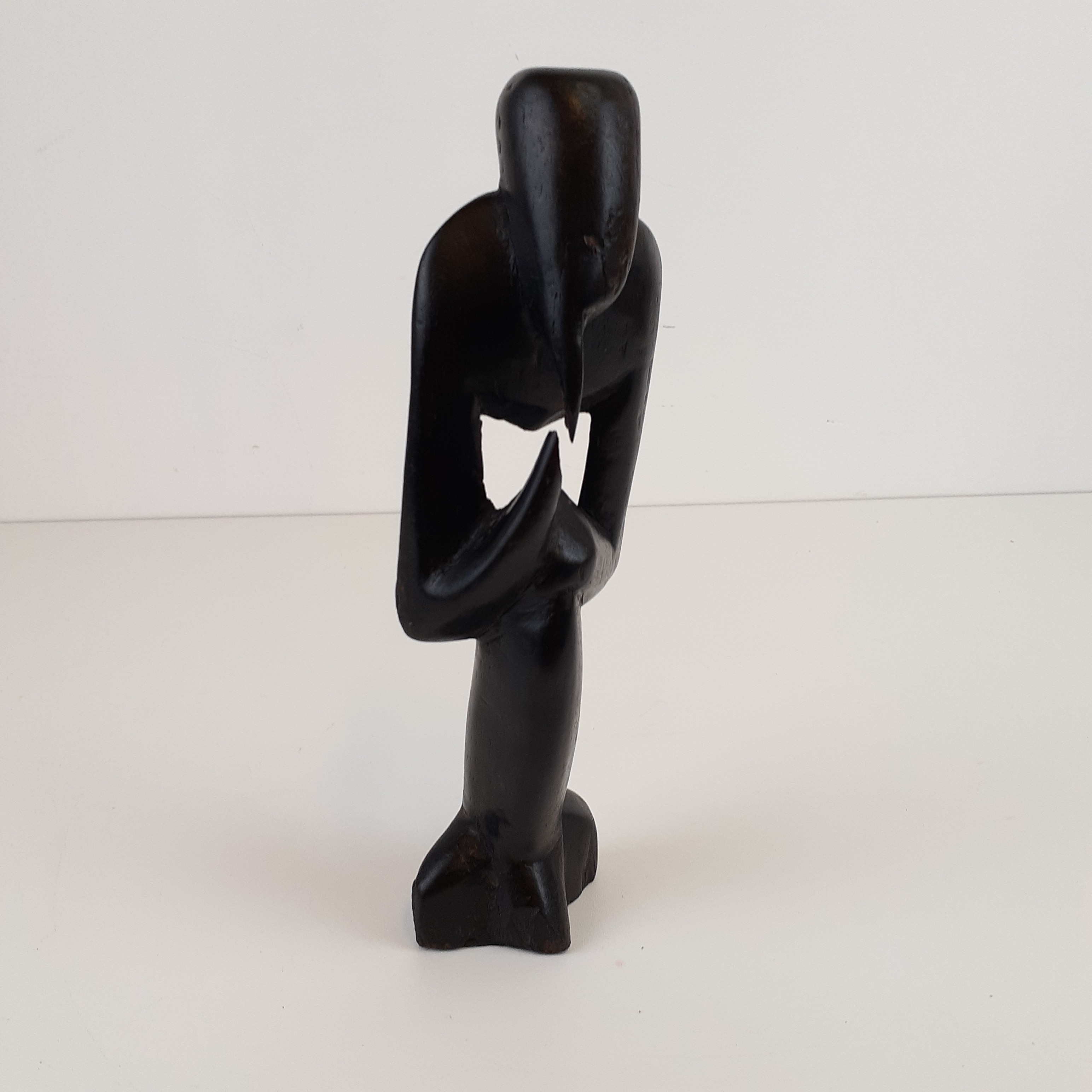 Statue en bois - Le Penseur - Photo 1
