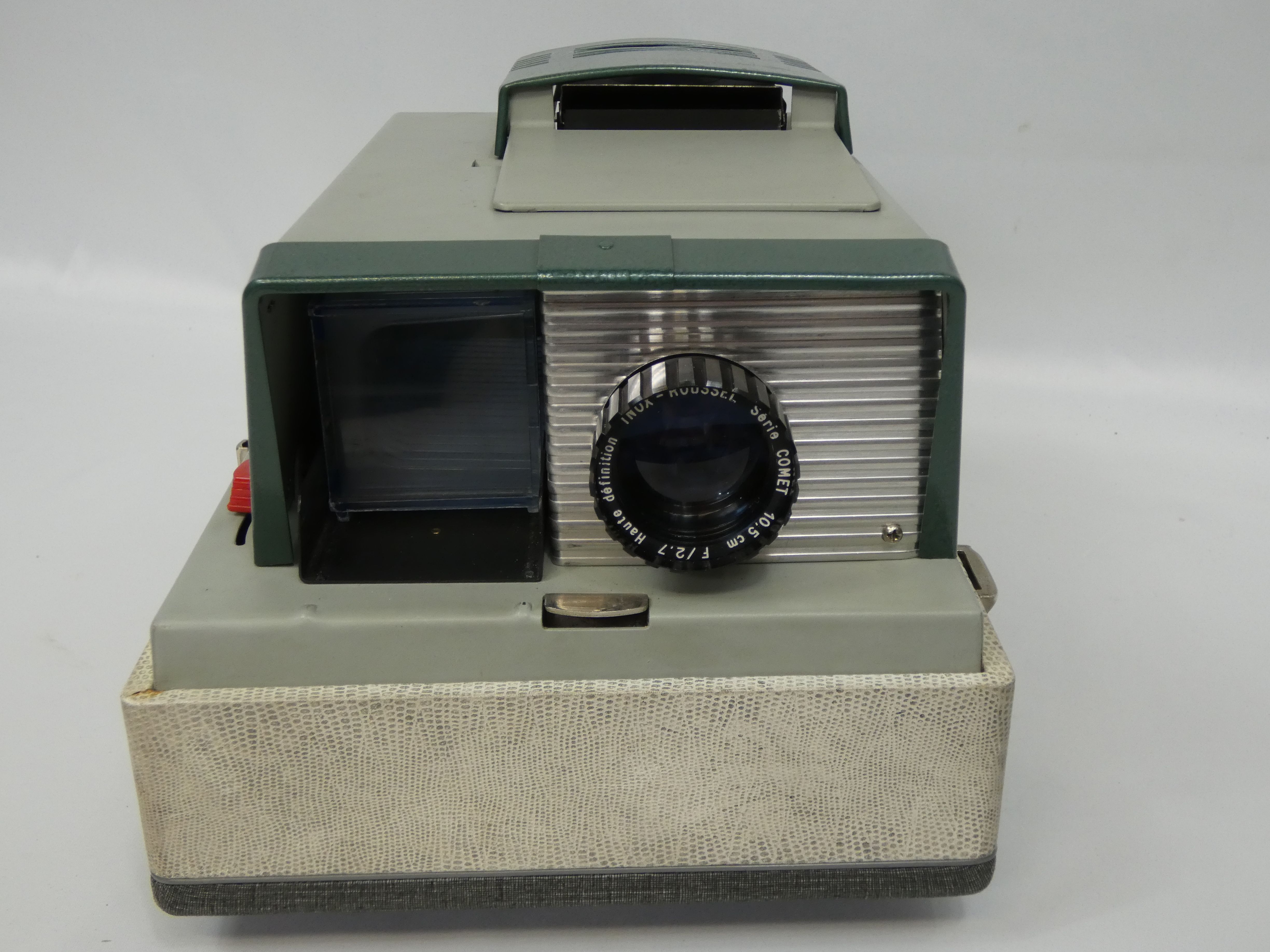 Projecteur de diapositives vintage PRESTINOX ROUSSEL série Comet 10.5cm f/2.7  Très bon état - Vue 3 - 