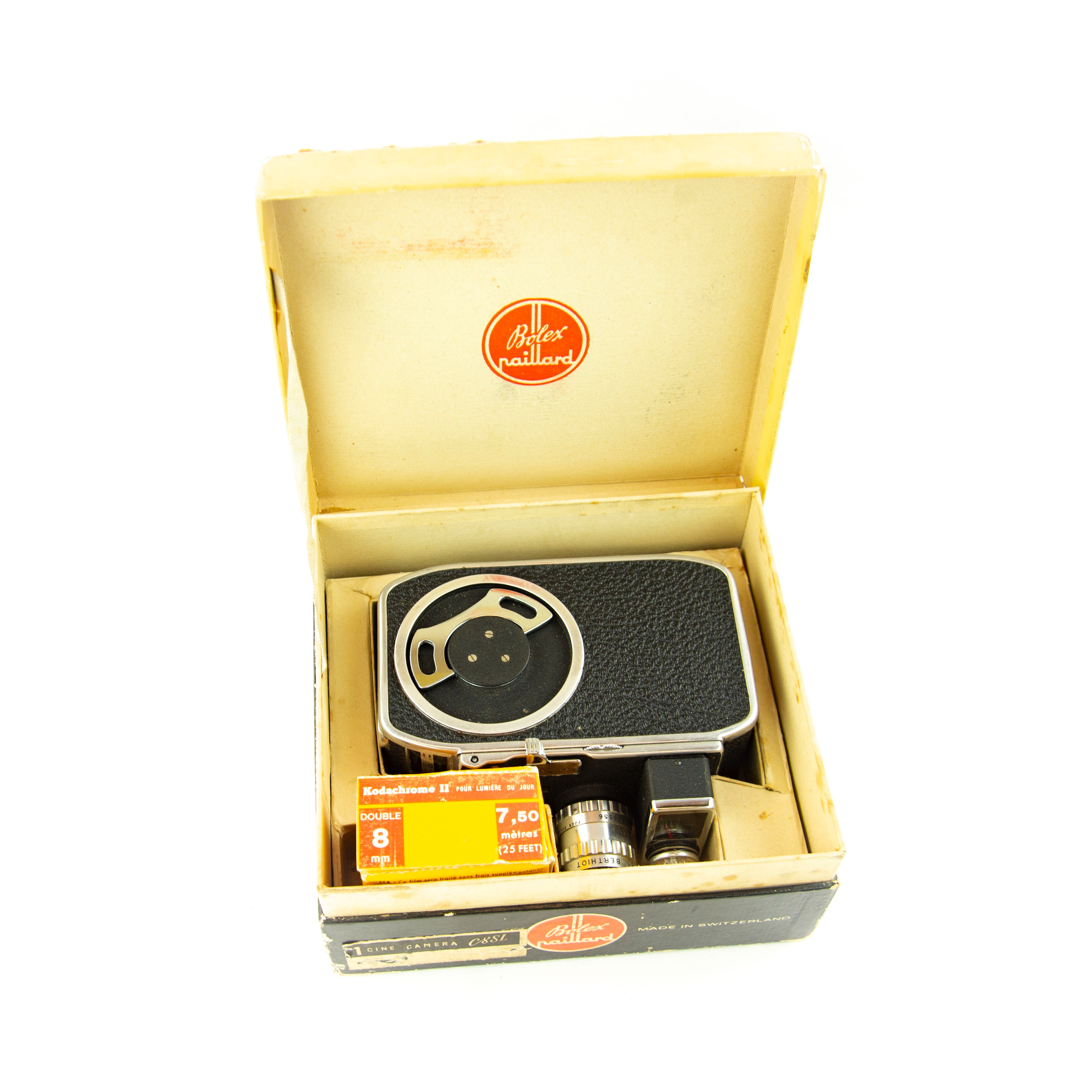 Caméra Bolex Paillard - 8mm C8SL avec boîte d'origine, flash et film - Photo 1