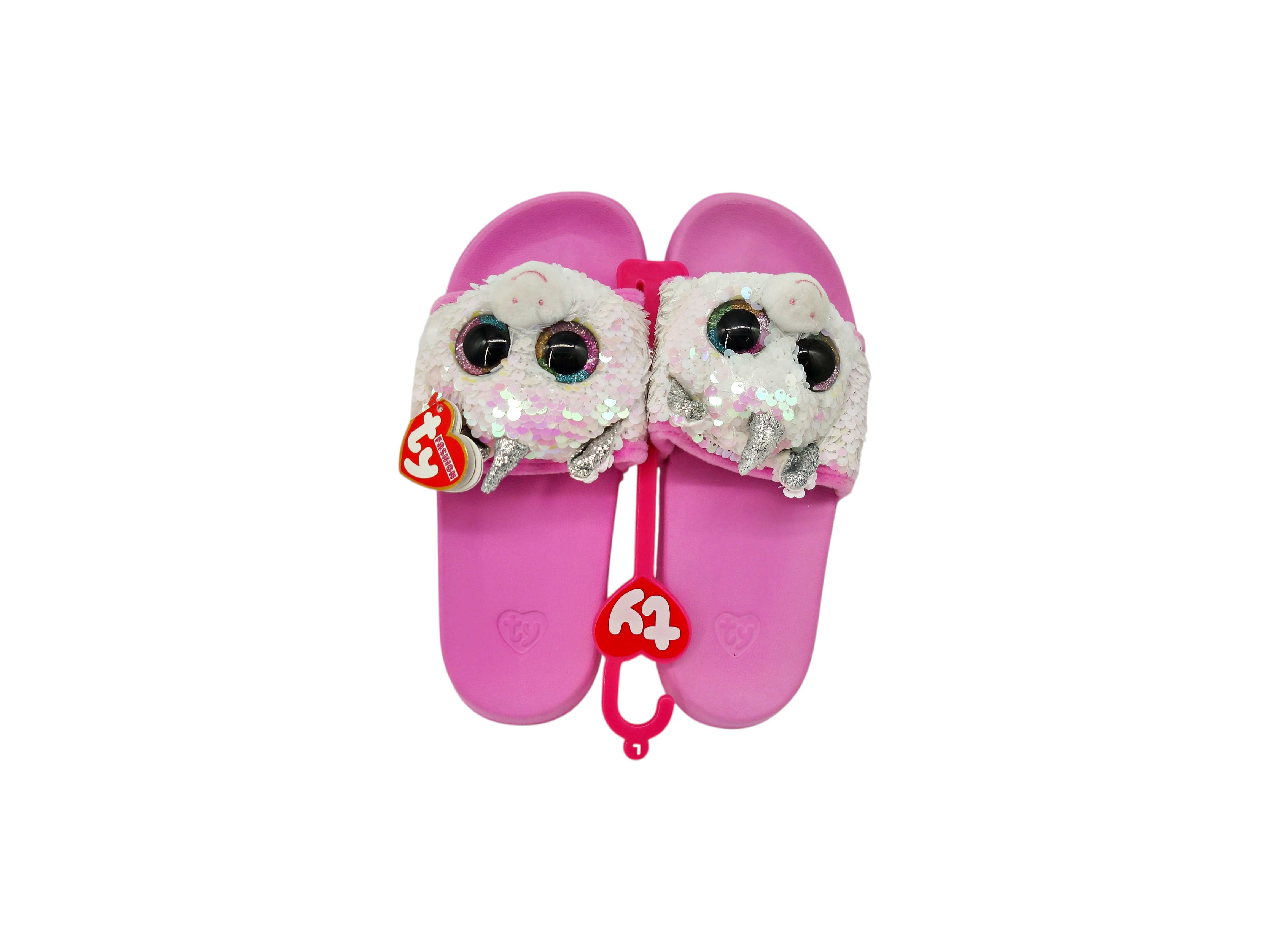 Claquettes - Peluche à sequins Diamond la licorne Comme neuf - Vue 3 - 