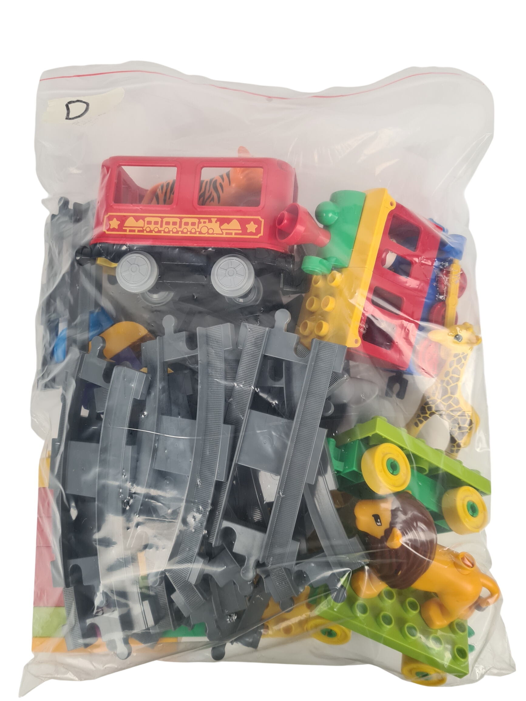 Lego Duplo - Sachet 1kg de blocs de construction en vrac avec 1train, 1 personnage et des animaux- +12 mois - Photo 1