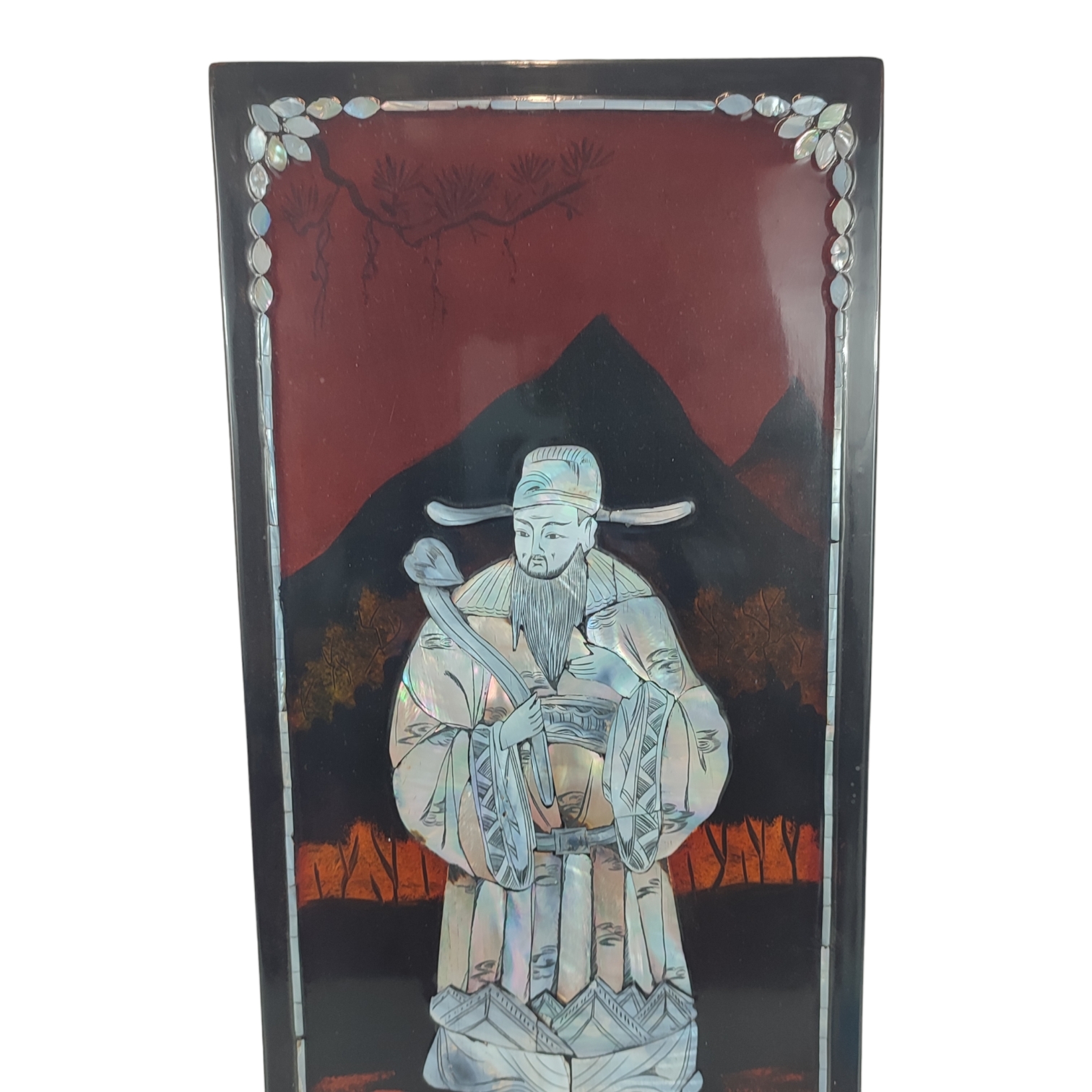 Tableau Mural Chinois En Pierre - Empereur Shou Shan - Style Asiatique - Grand Format
