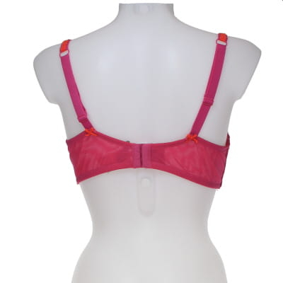 Soutien-gorge rose imprimé avec armatures - Femme - ROUGE GORGE - Taille 100C - Photo 2