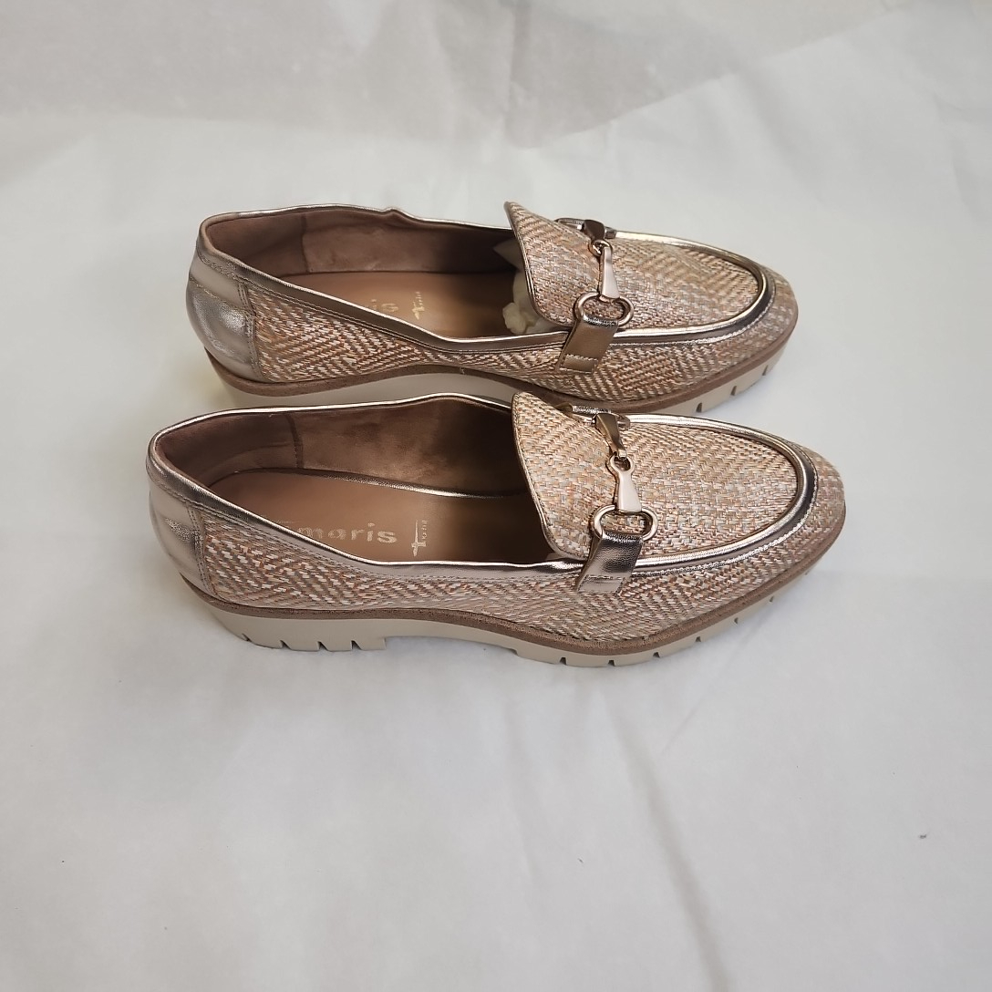 Tamaris - Chaussure femme marron en toile / cuir - pointure 42  - Vue 5 - 