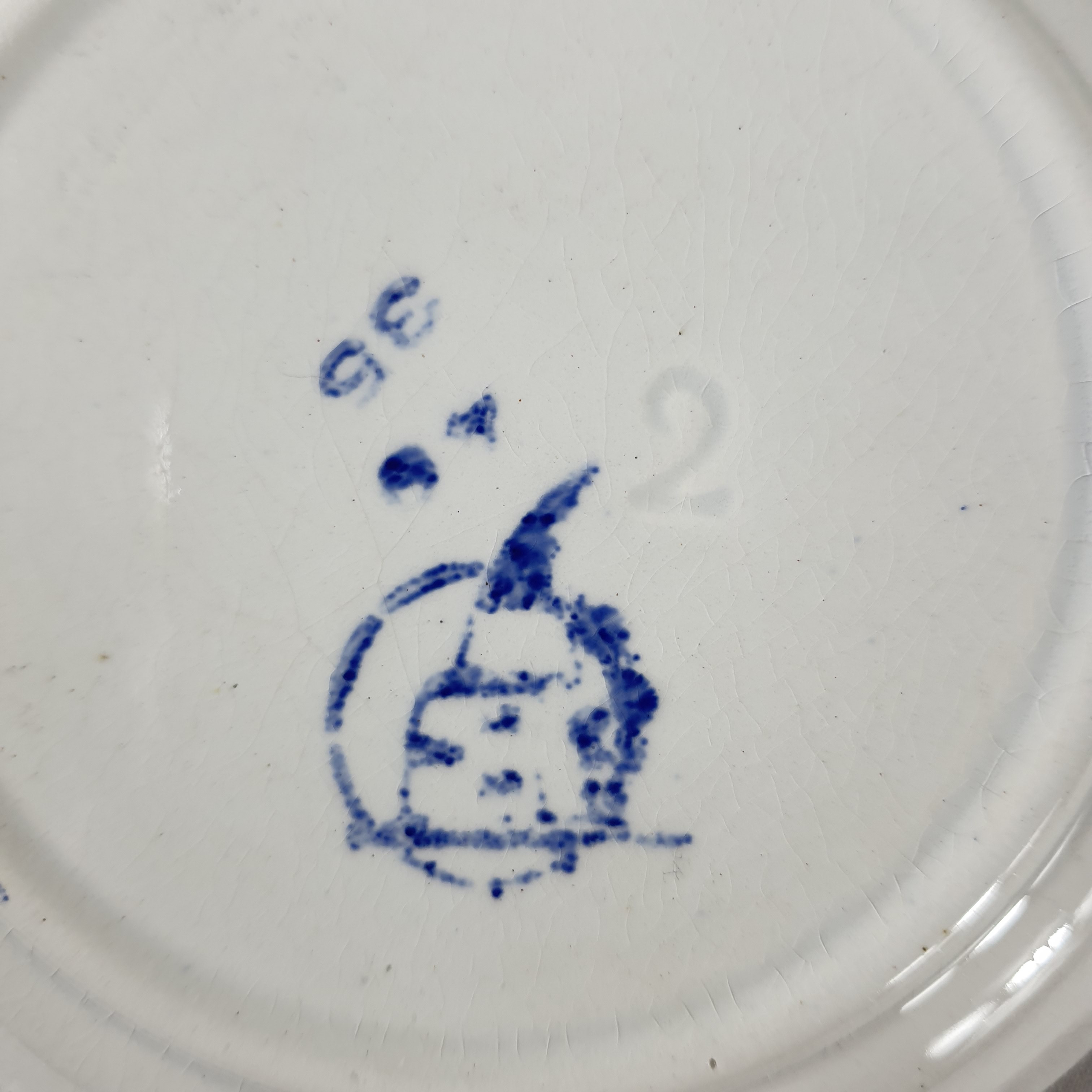 Lot de 4 tasses à café avec soucoupes - céramique Saint Amand  - Vue 5 - 