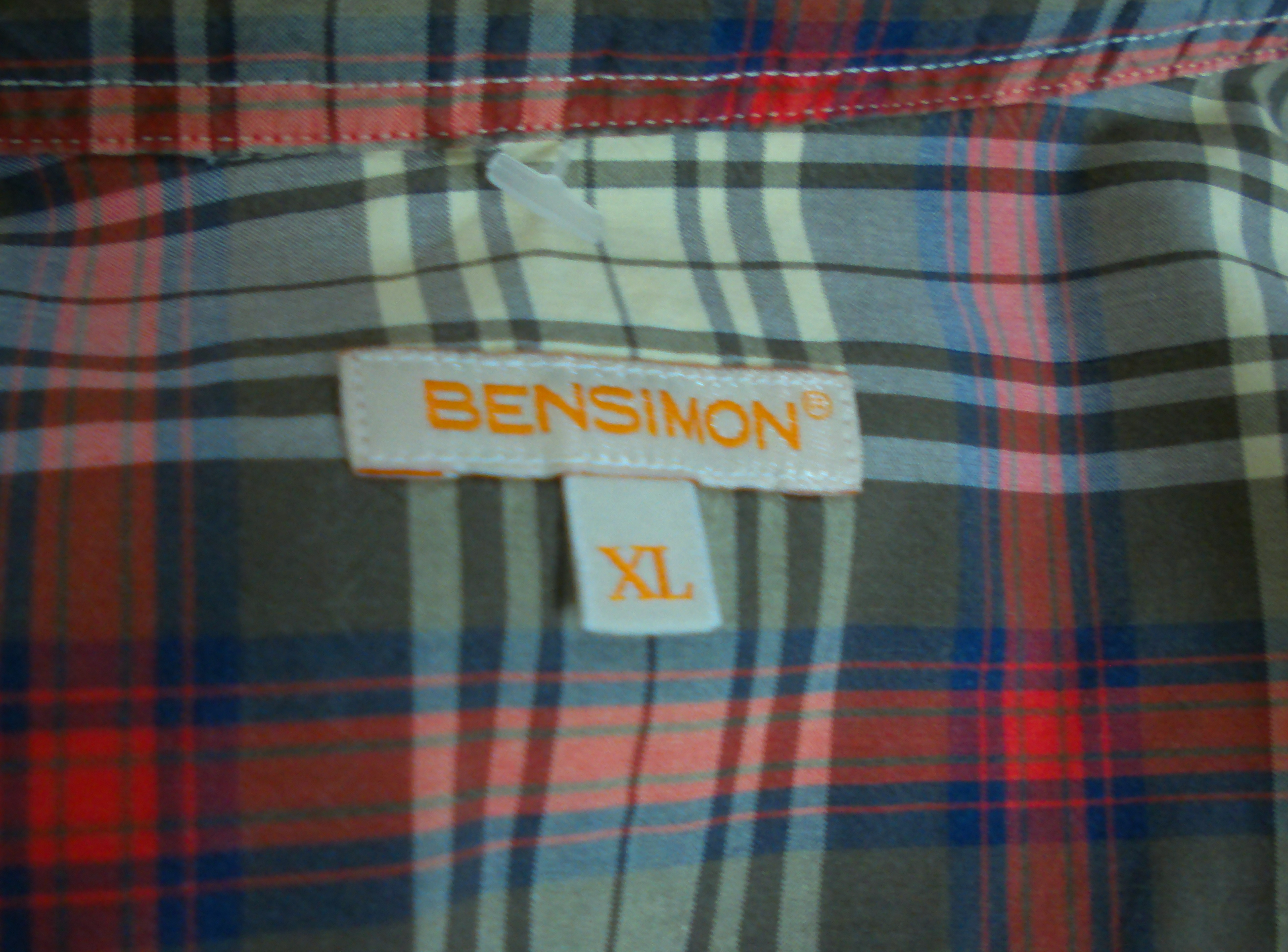 Chemise homme BENSIMON, à carreaux, 100% coton, XL - Photo 2