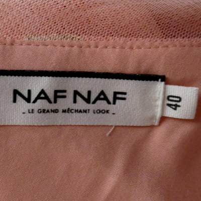Robe soirée corail à broderie florale - Femme - Naf naf - Taille 40 Très bon état - Vue 5 - 