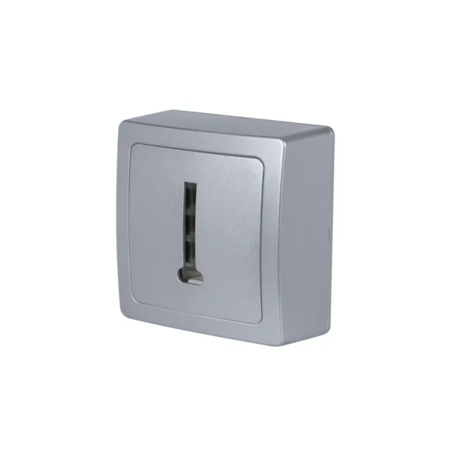 Prise téléphone saillie, complet, LEXMAN Opus, gris aluminium - Photo 1