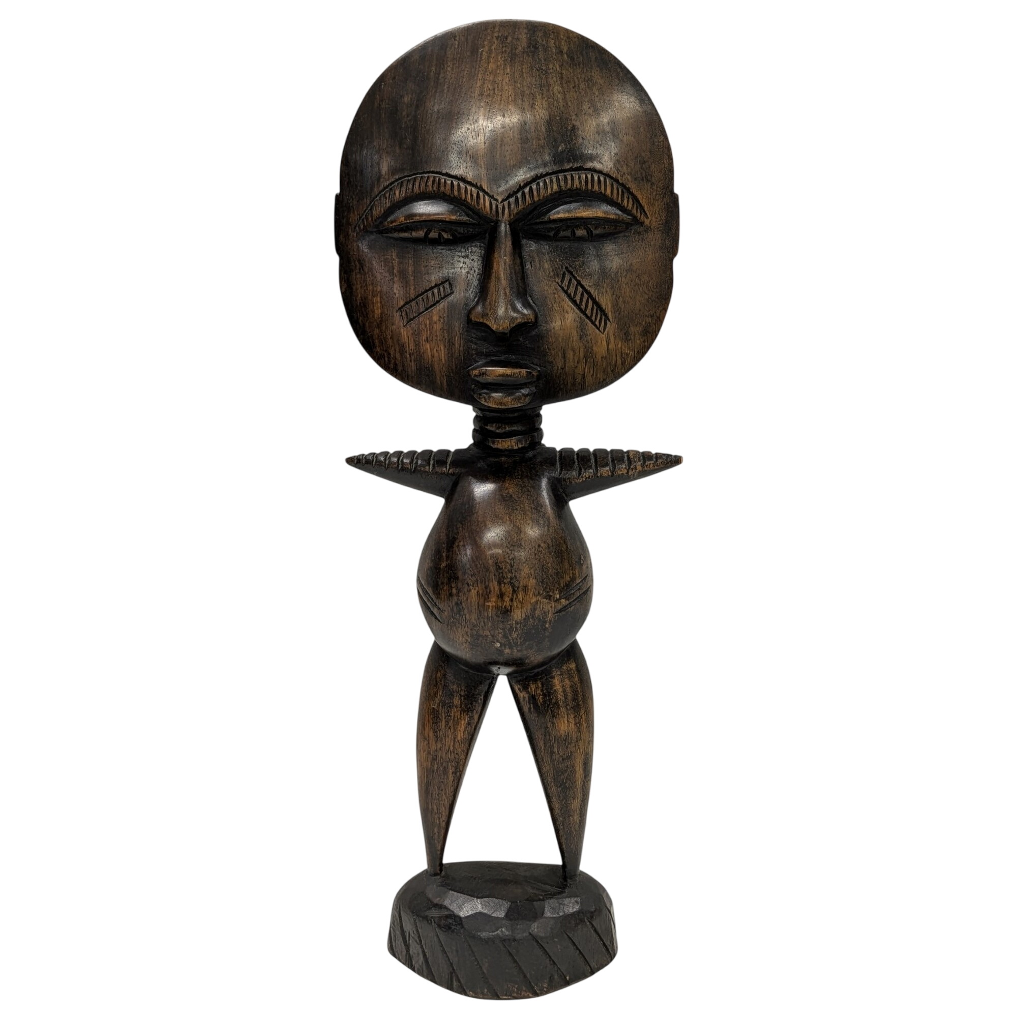 Statue Poupée Fertilité Africaine Akuaba Ashanti en bois H 43 cm - Photo 0