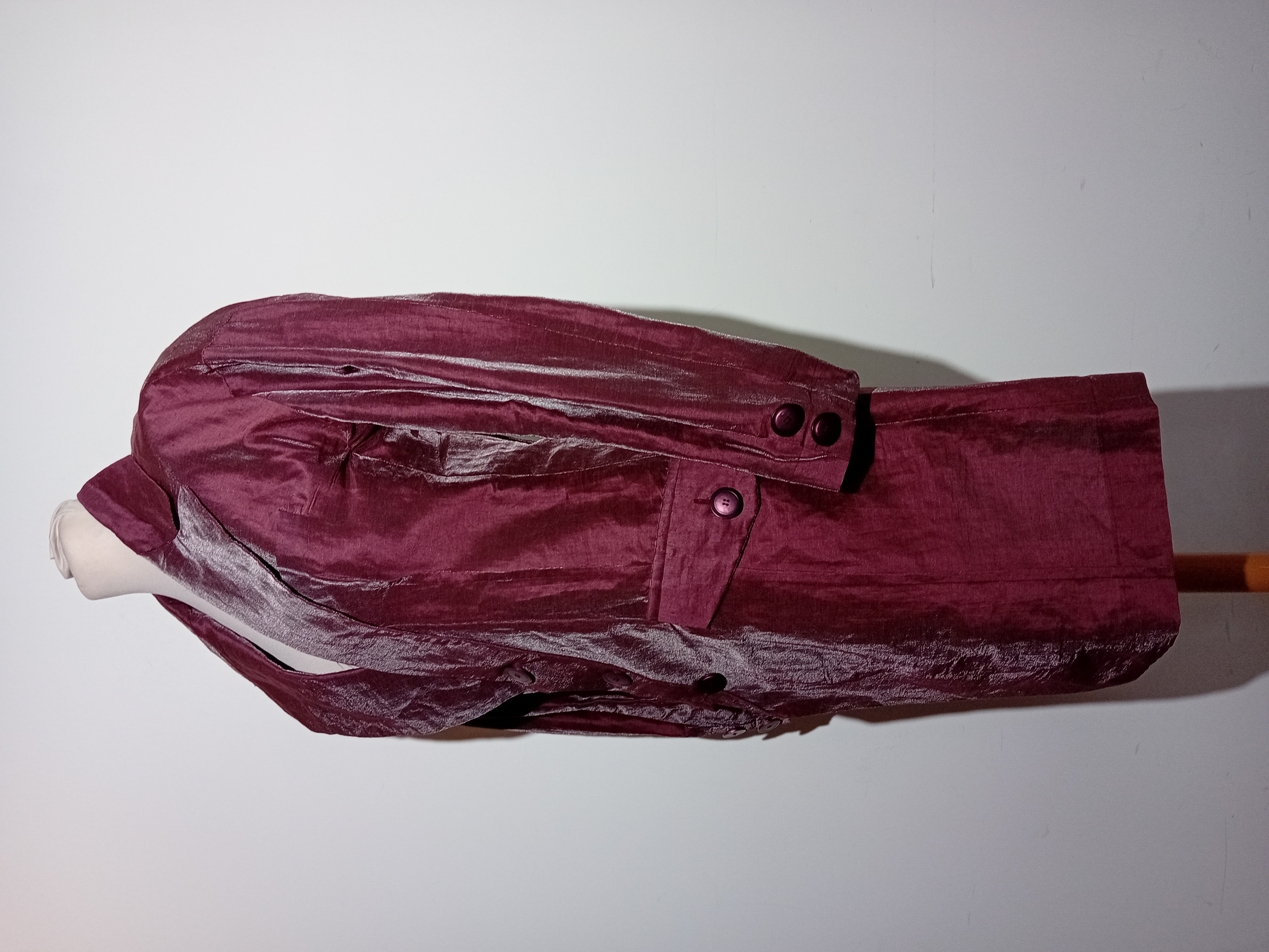 Veste Blazer Femme Prune Effet Froissé M (T4639)  - Vue 6 - 