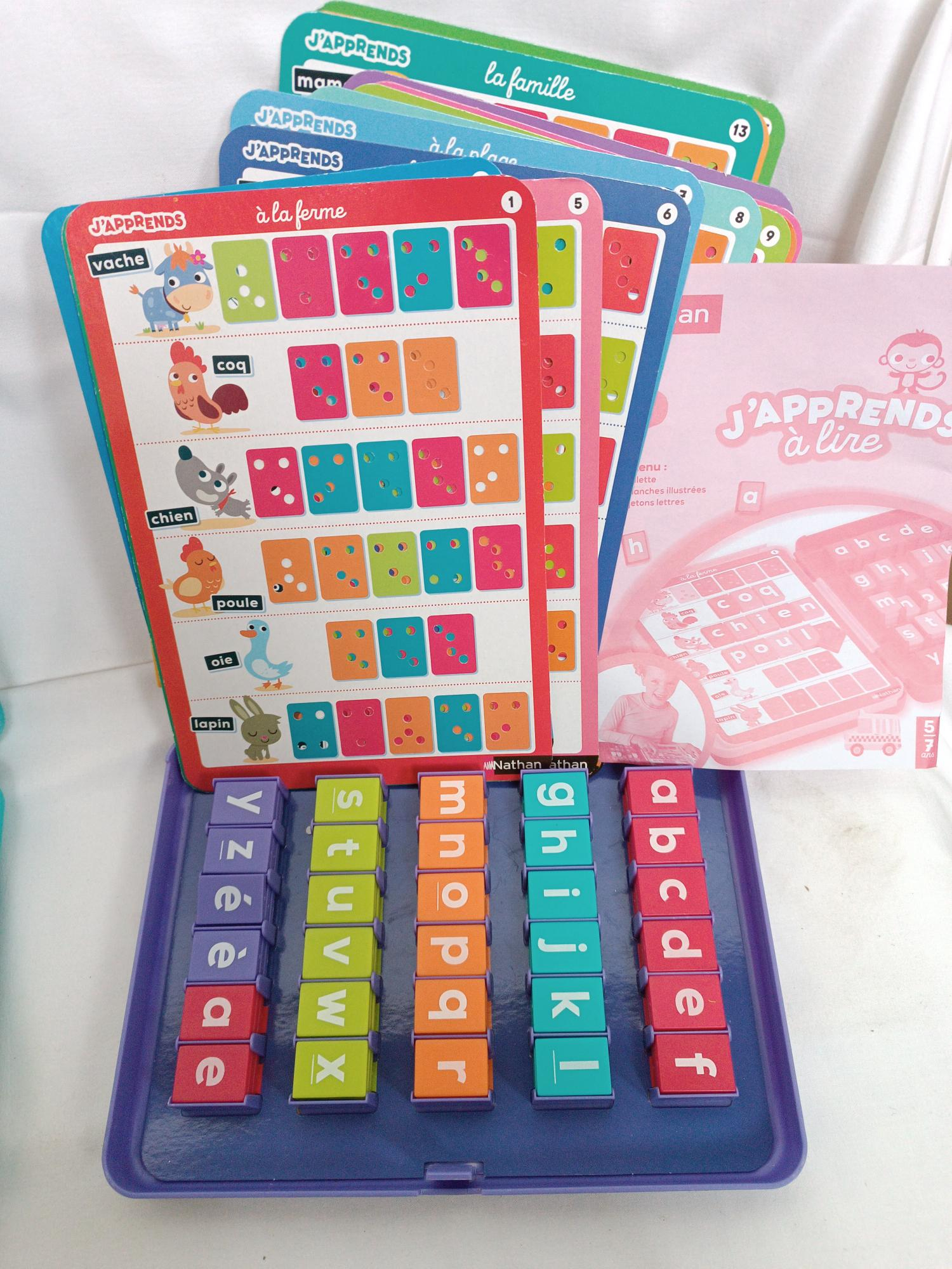 2 jeux éducatifs Nathan "J'apprends à lire" et "J'apprends à coder" Bon état - Vue 3 - 
