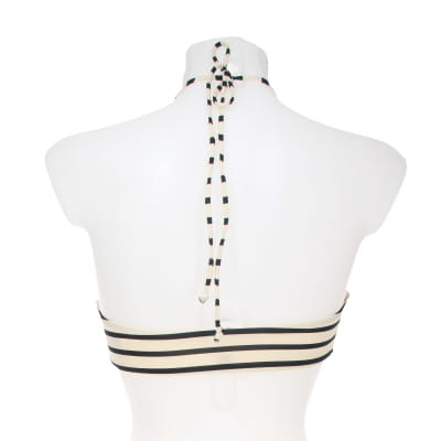 Haut de maillot de bain blanc à rayures bleues - Femme - H&M - Taille 36 - Photo 1