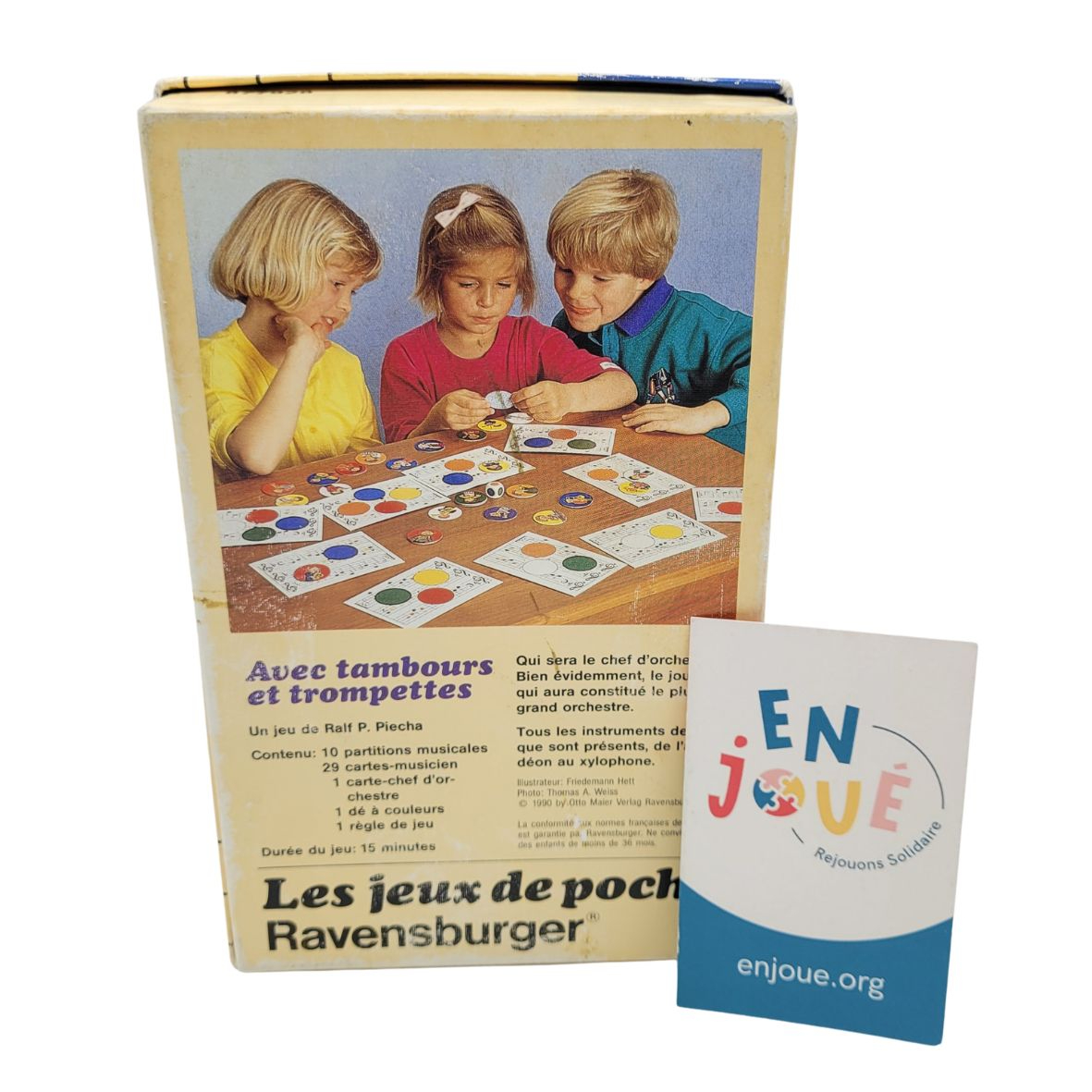Voir photo 3 de Jeu de société - Avec tambours et trompettes - Vintage 1990 - Ravensburger - À partir de 4 ans. Jeu de société - Avec tambours et trompettes - Vintage 1990 - Ravensburger - À partir de 4 ans. Bon état - Vue 3 -