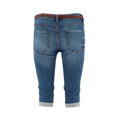 Pantacourt en jean bleu - femme - Sismix - taille 36 - Photo 1
