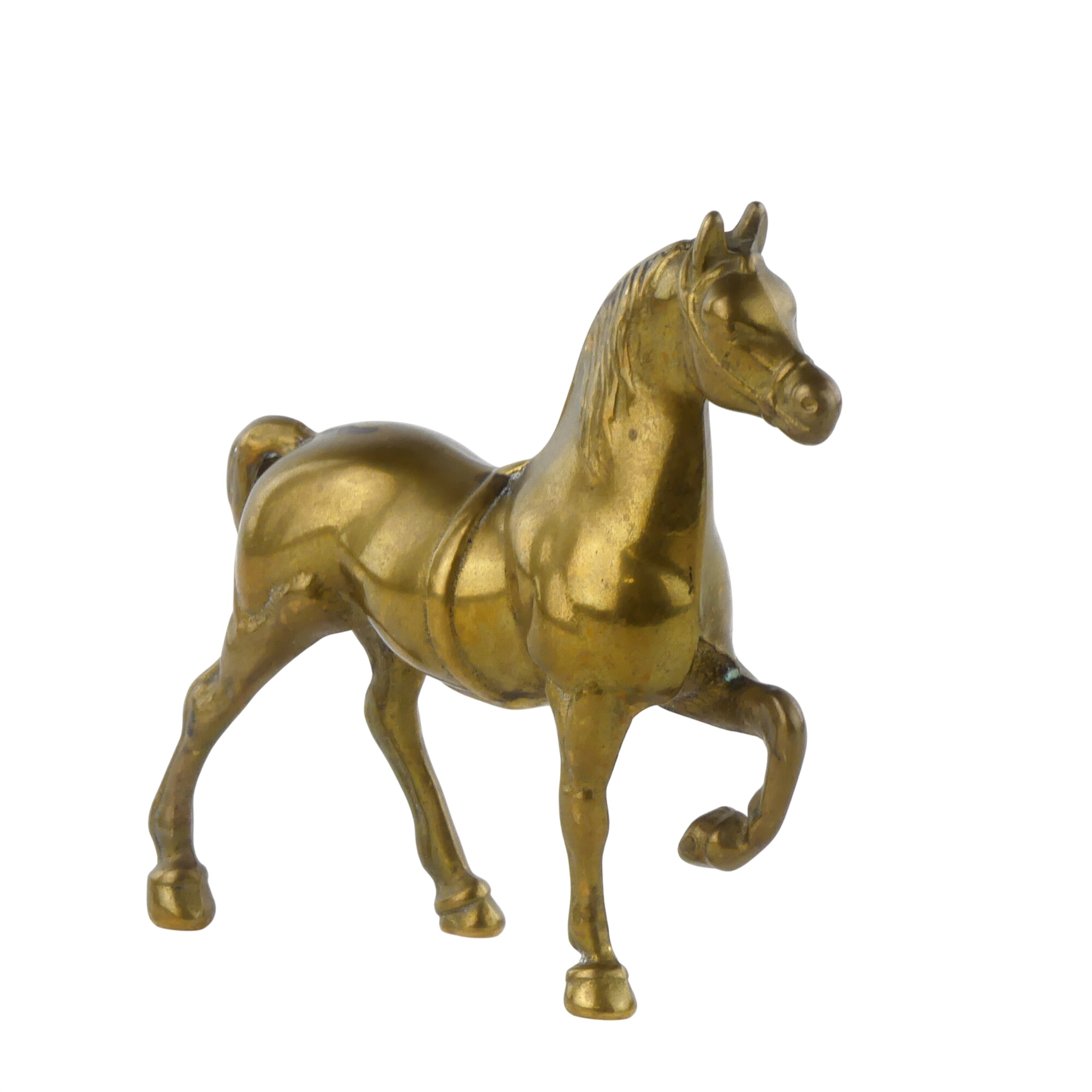 Statuette cheval doré en laiton Bon état -  reconditionné disponible sur Label Emmaüs