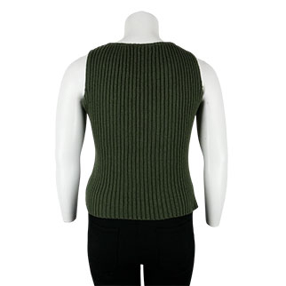 Pull kaki sans manches - femme - In Extenso - taille 46/48 - Photo 1