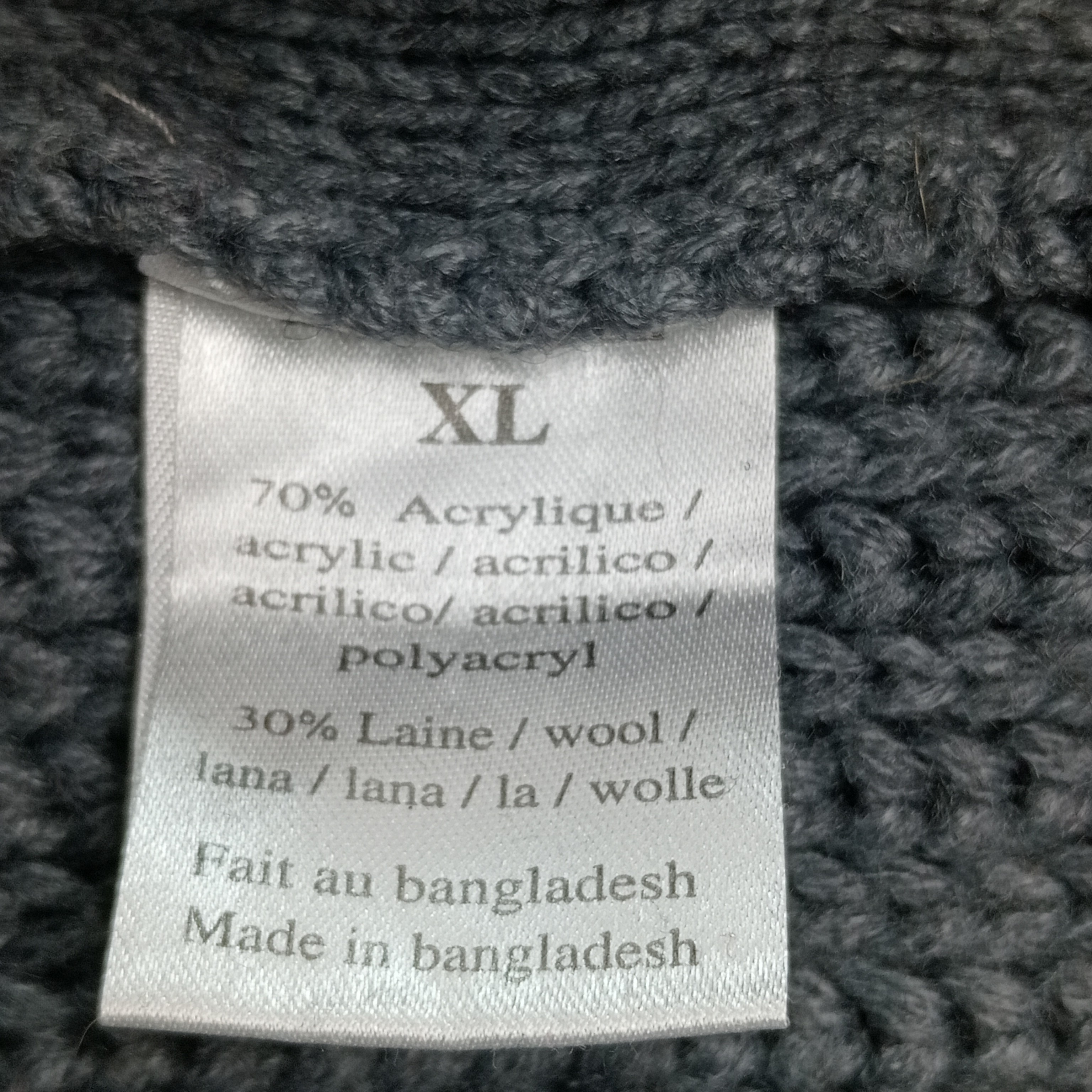 Pull homme de la marque Best Mountain col montant zippé à manches longues de couleur gris ardoise taille XL (44) Très bon état - Vue 5 - 