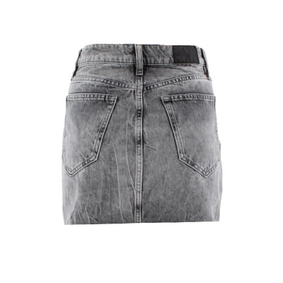 Jupe grise en jeans délavés - Femme - Superdry - Taille 36 - Photo 1