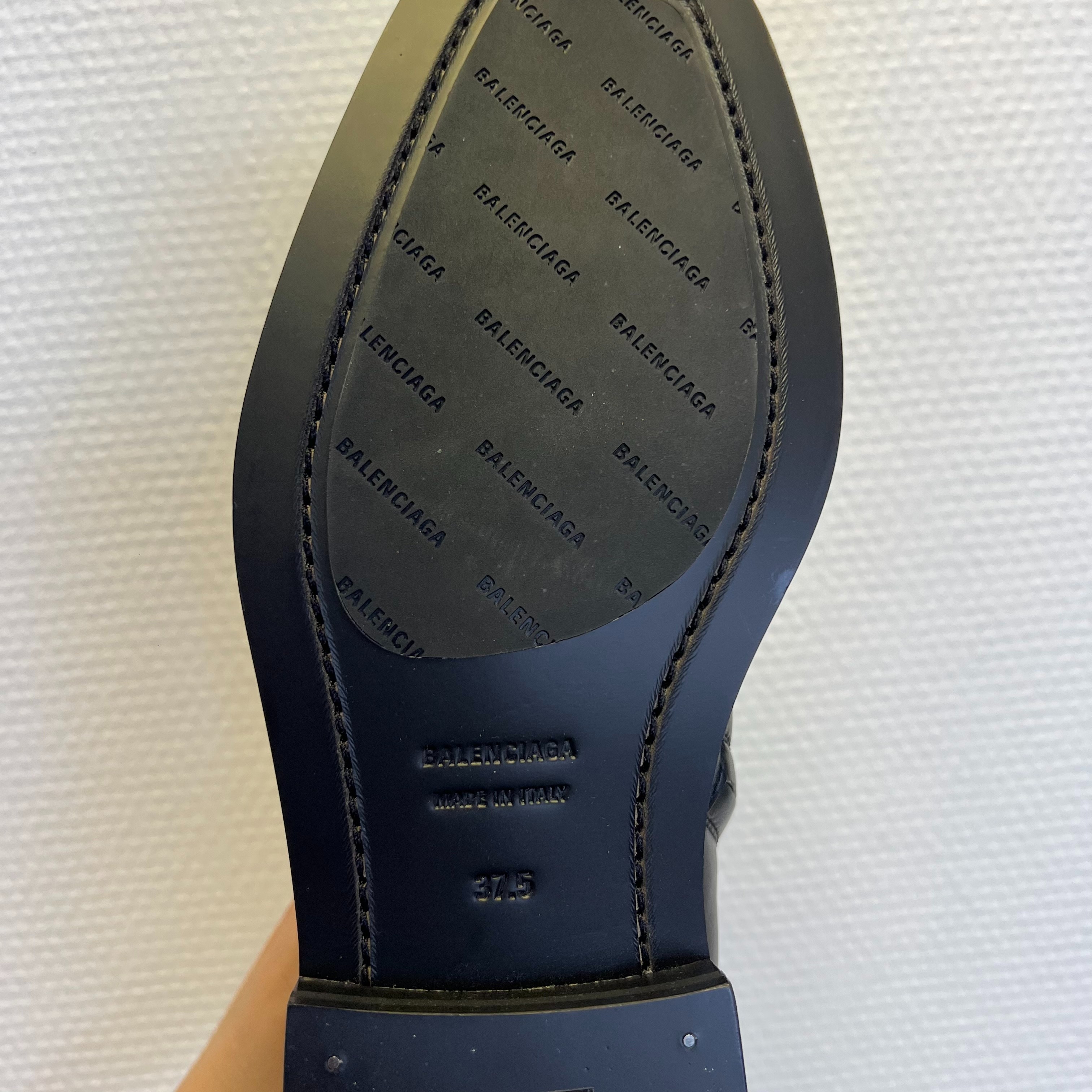 Bottines Balenciaga cuir noir - T37.5 - Photo 5