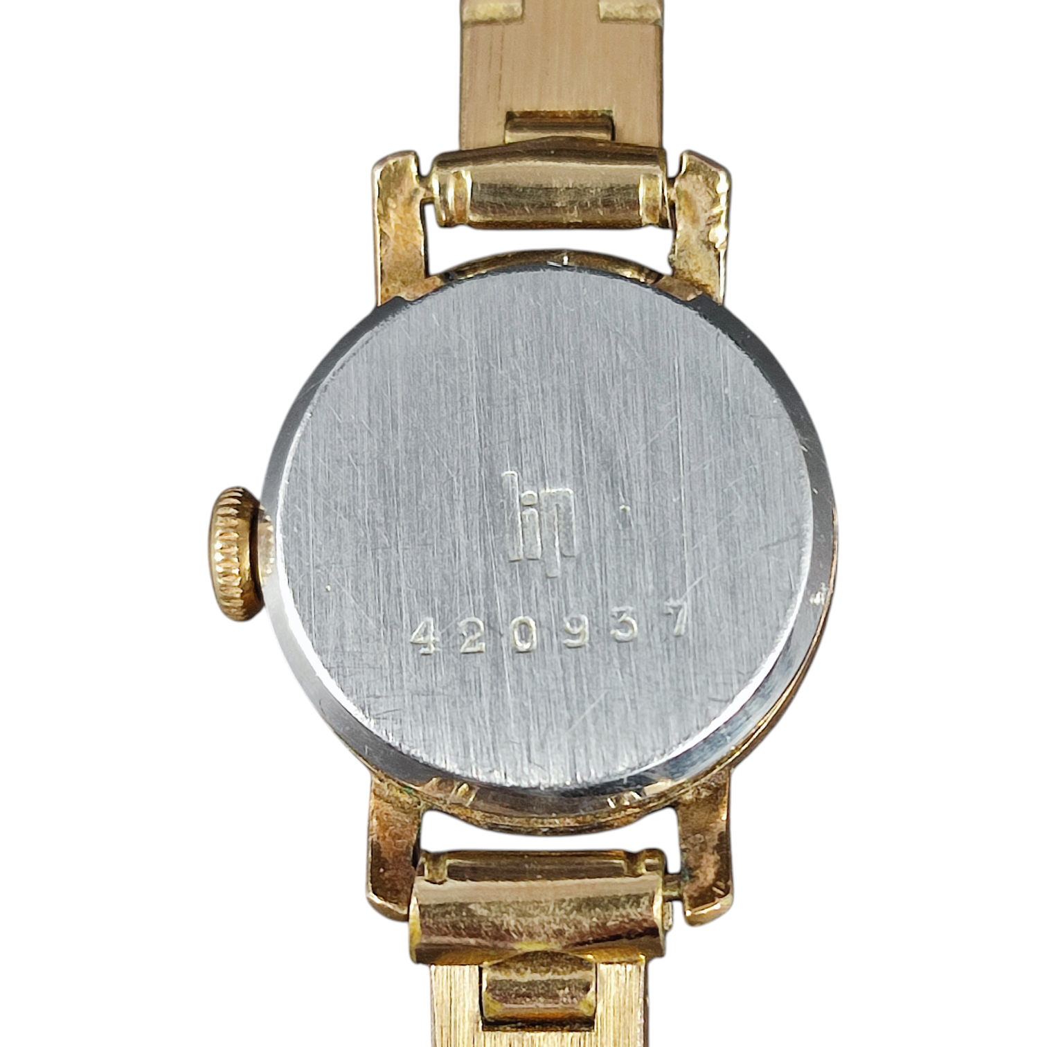 Voir photo 8 de Ancienne montre LIP plaquée or numérotée et mécanique pour femme Ancienne montre LIP plaquée or numérotée et mécanique pour femme État correct - Vue 8 -