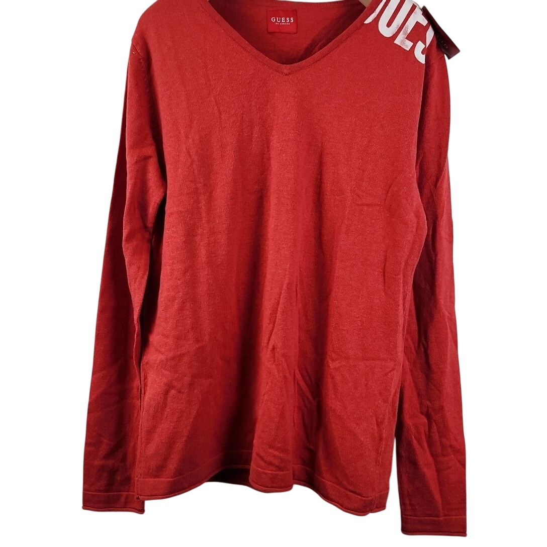 Acheter Guess - Pull rouge 100% coton - Taille M Très bon état - 23,00 € Guess - Pull rouge 100% coton - Taille M Très bon état - reconditionné disponible sur Label Emmaüs