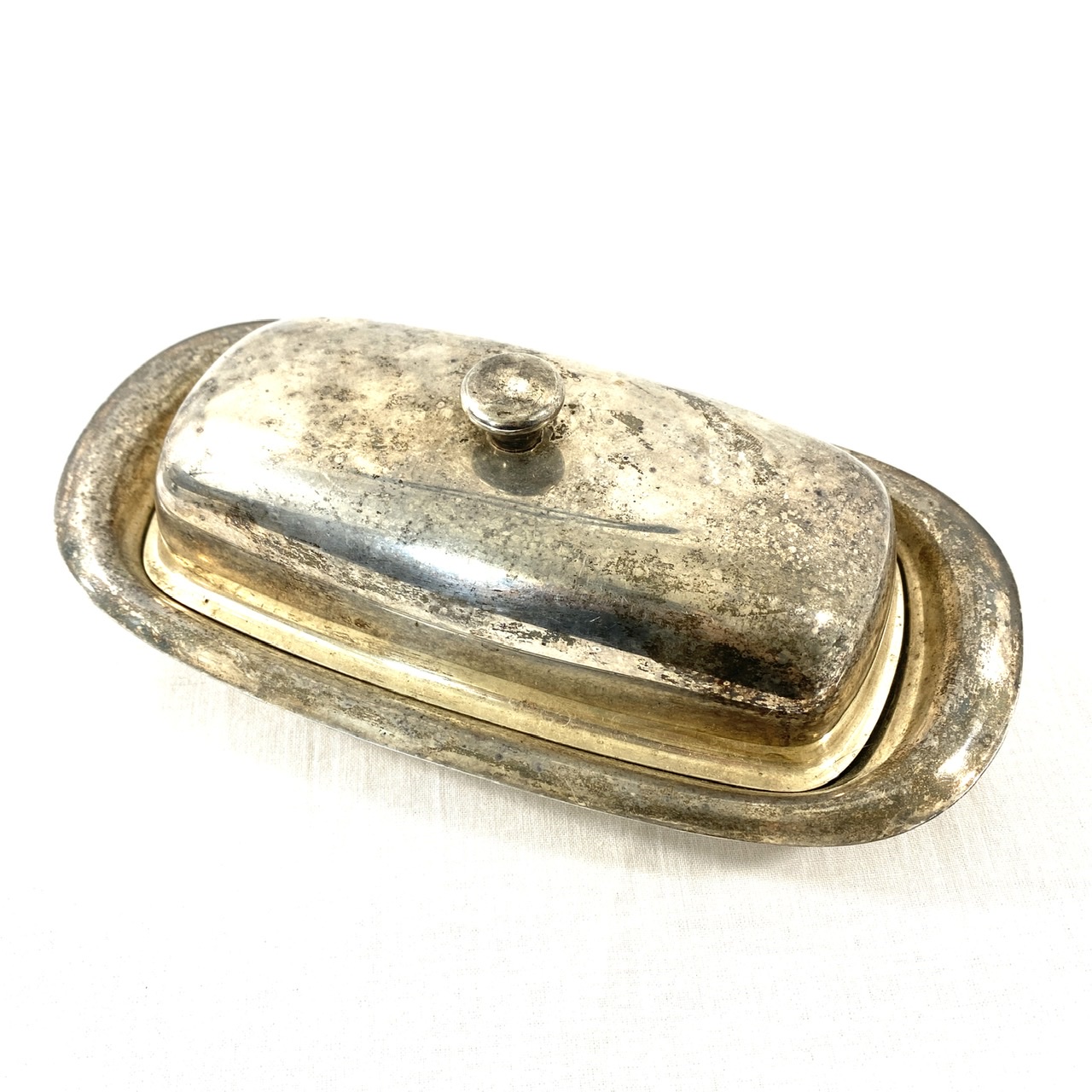 Beurrier + couteau metal argenté ep 1960