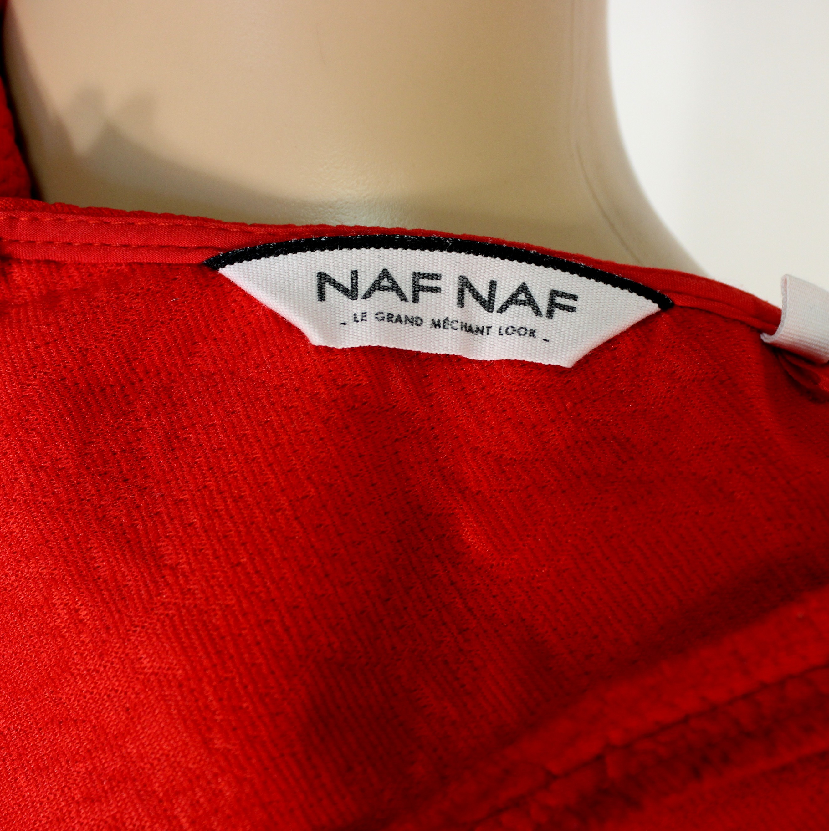 Robe Courte Rouge Vif NAF NAF Taille XS Bon état - Vue 5 - 