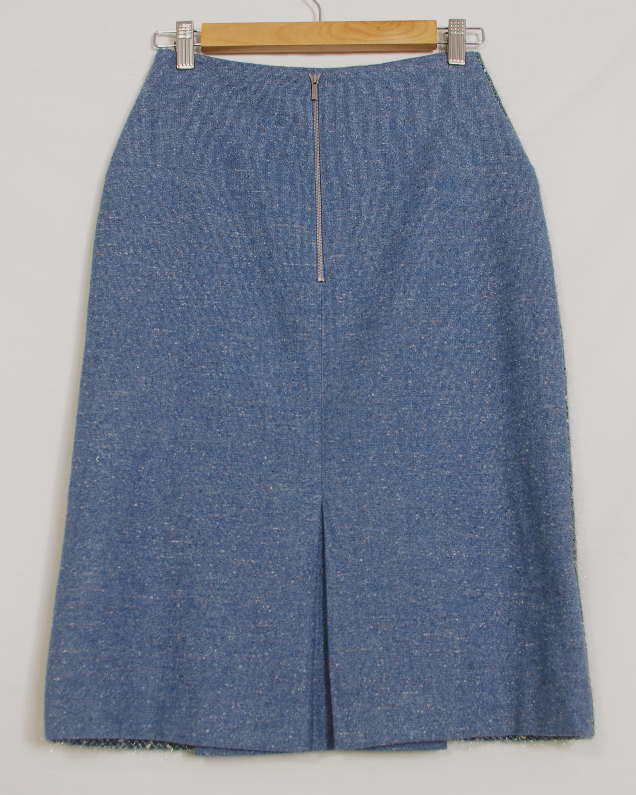 Jupe Richard Nicoll -34 - bleu chiné brillant vintage - Photo 13