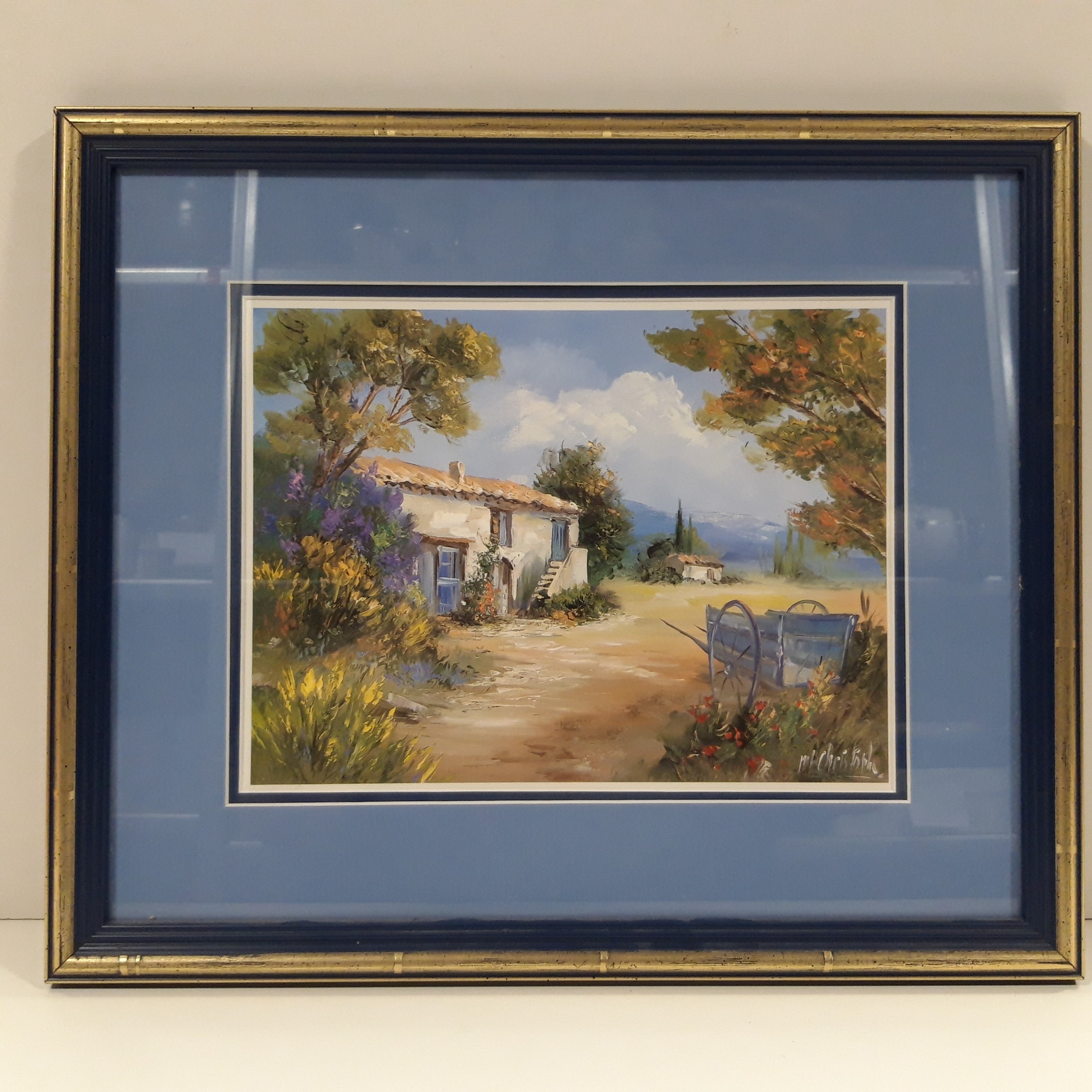 Tableau encadré - Reproduction d’artiste, M. Christophe, Cadre 2 : 38.5 x 32 cm - Très bon état sur Label Emmaüs